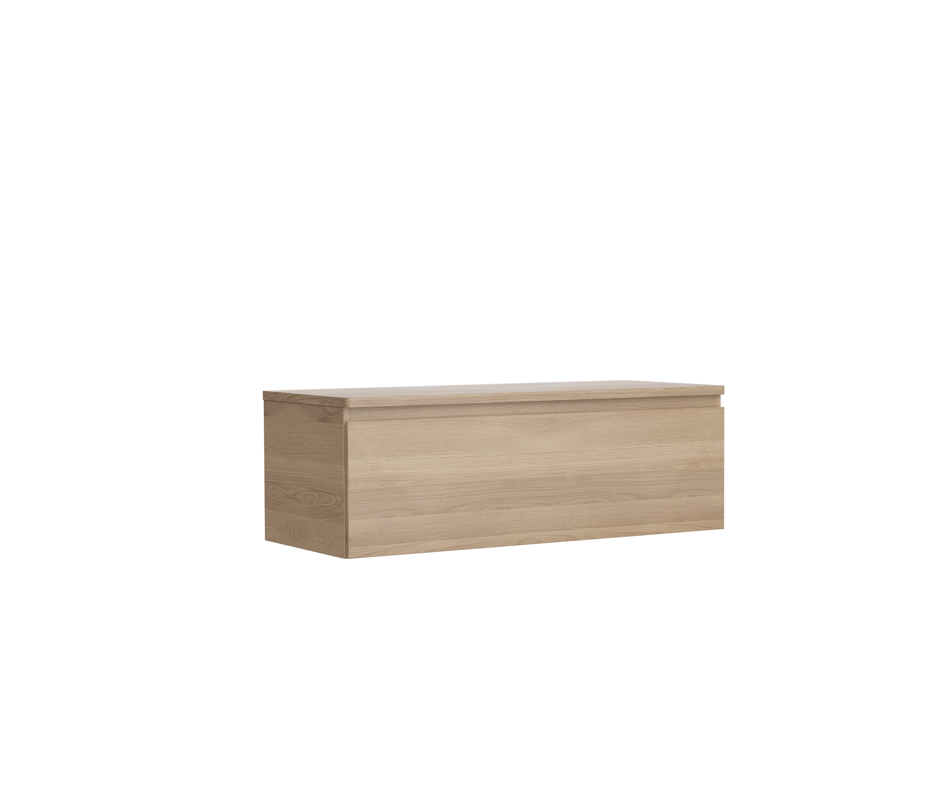 Meuble sous-vasque L.120cm x H.41cm x P.48cm placage chêne Natural - 7