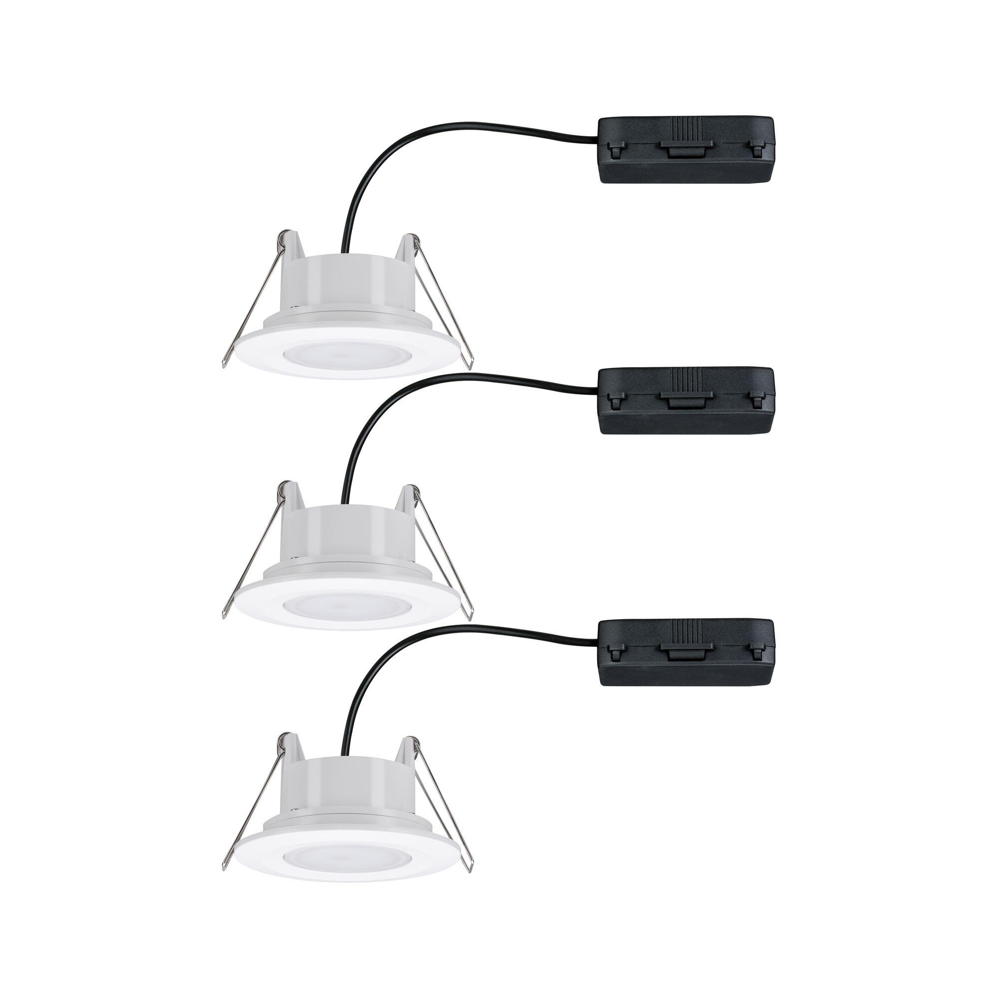 Kit 3 spots à encastrer orientable Calla LED intégrée IP65 4000K PAULMANN blanc - 4