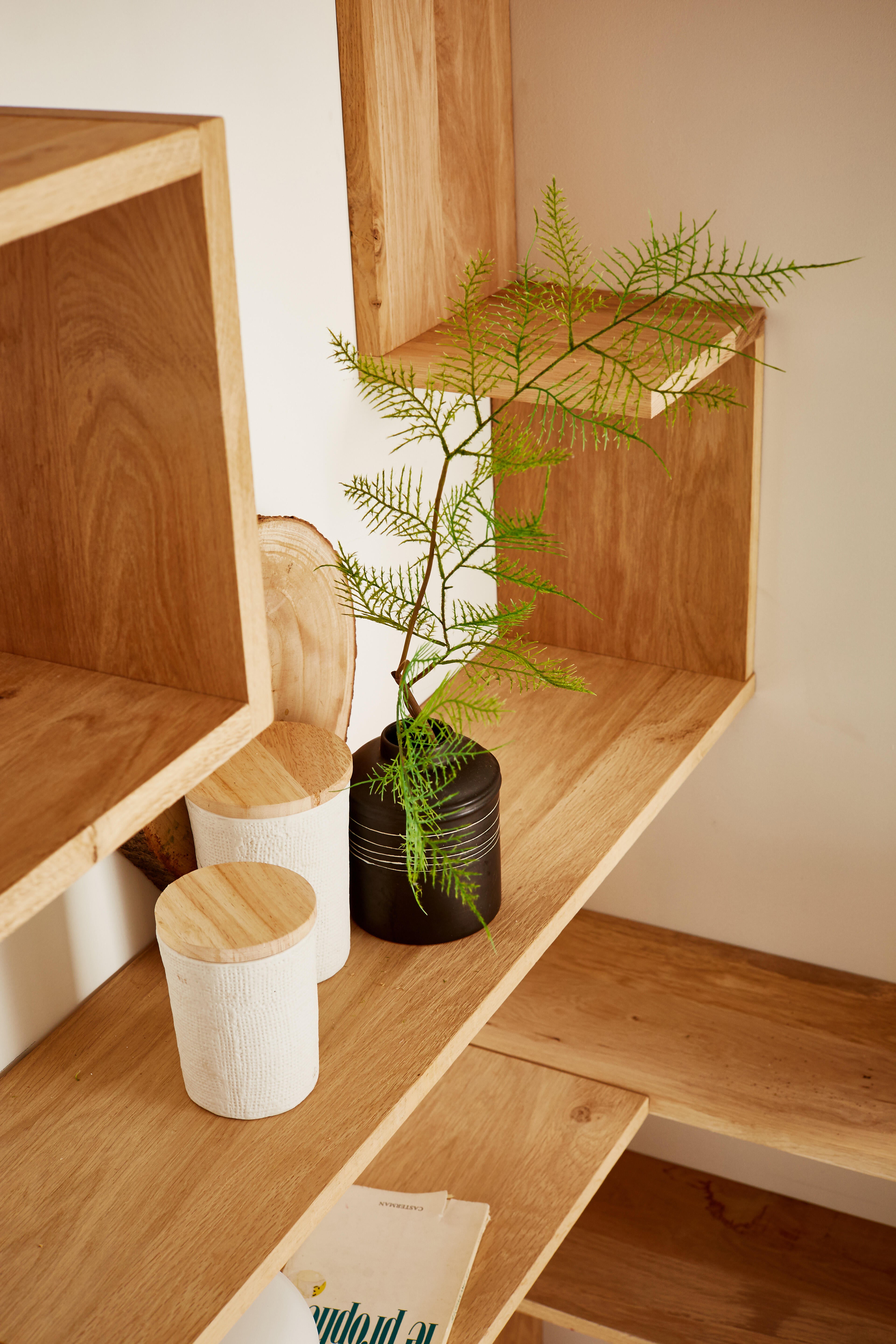 Etagère murale chêne, L.60 x P.23.5 cm Ep.18 mm - 5