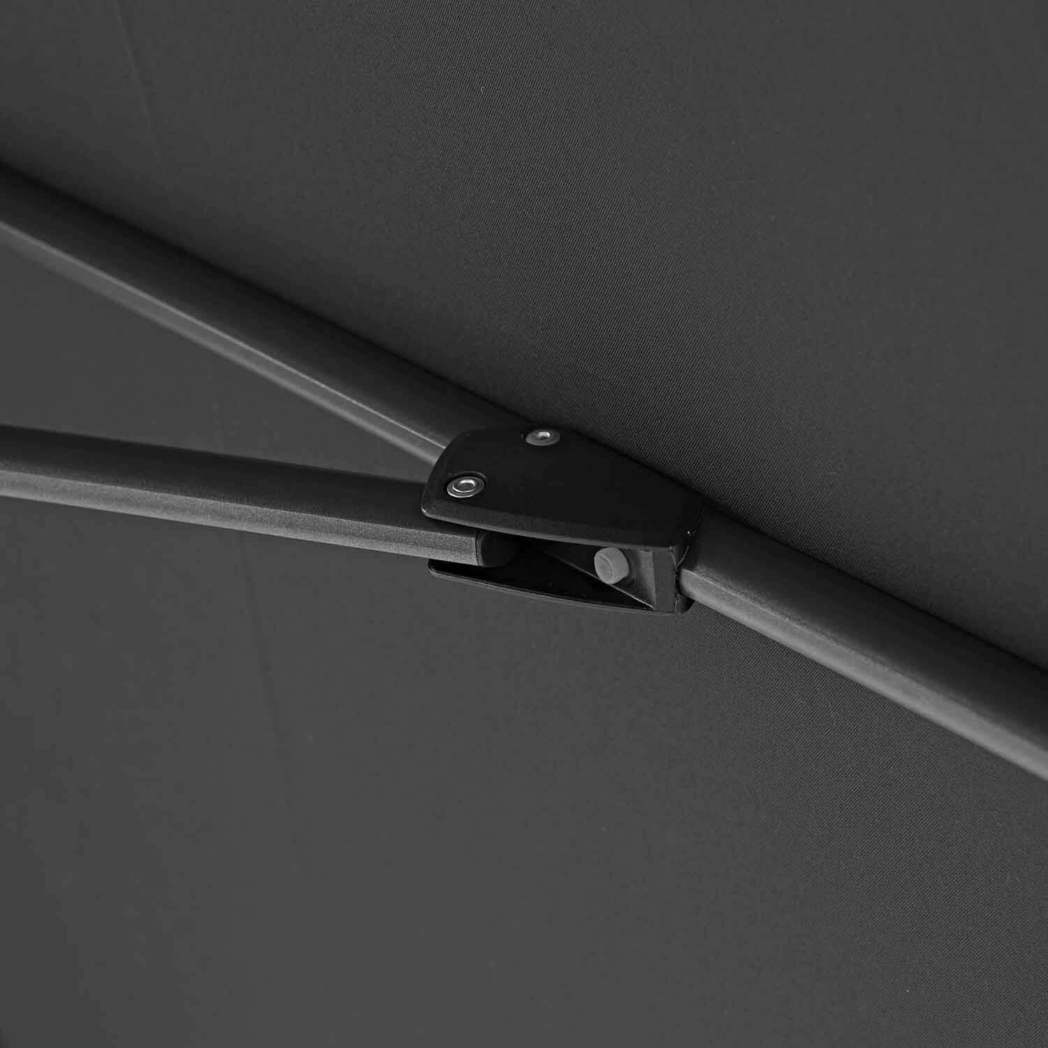 Parasol déporté rectangulaire anthracite Aura NATERIAL L.386 x l.281 cm - 5