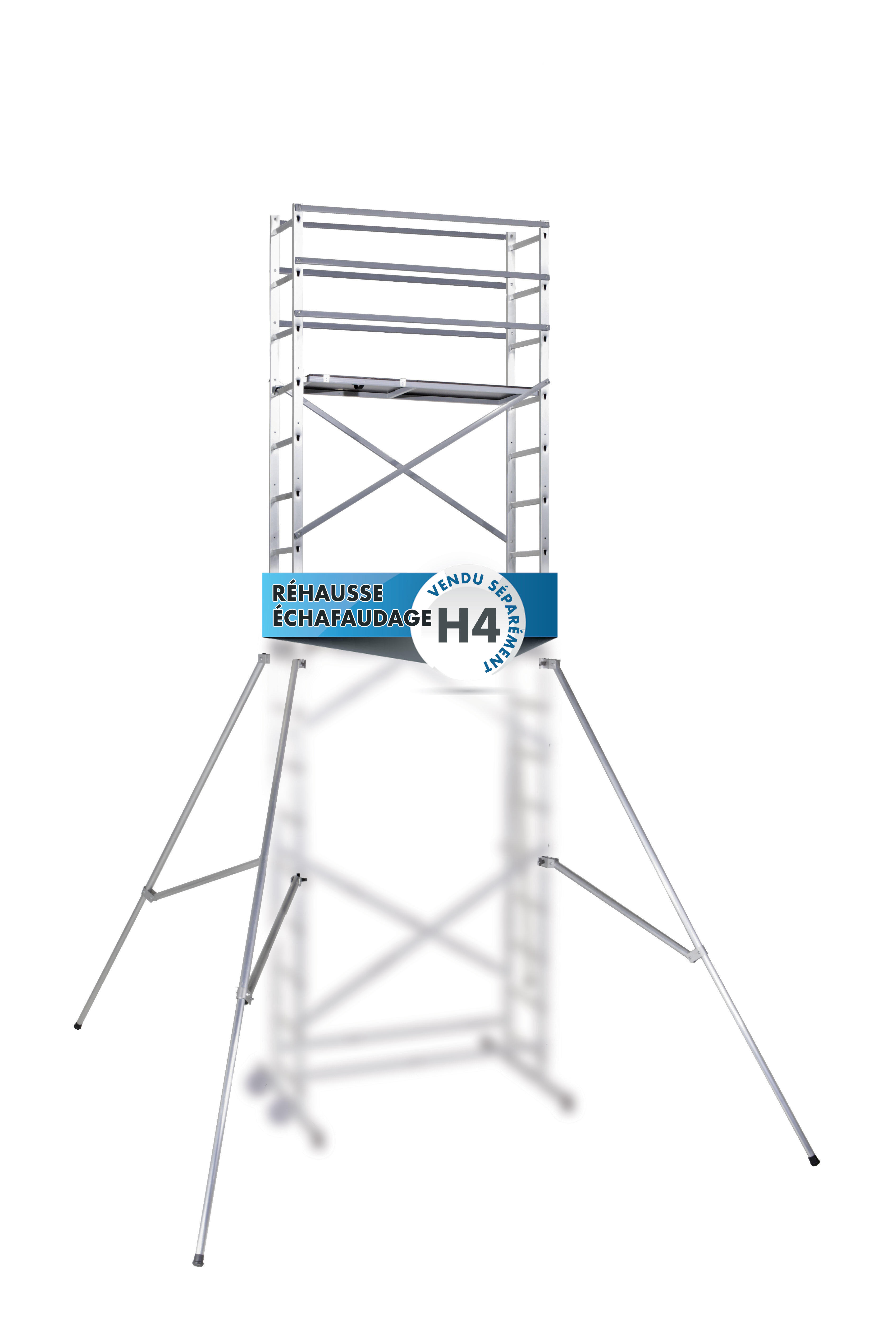 Rehausse aluminium hobbystep h6 pour hobbystep h4, hauteur de travail 6 m - 2