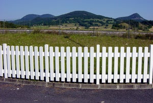 Clôture barreaudée pvc Treboul blanche, H.70 x l.150 cm