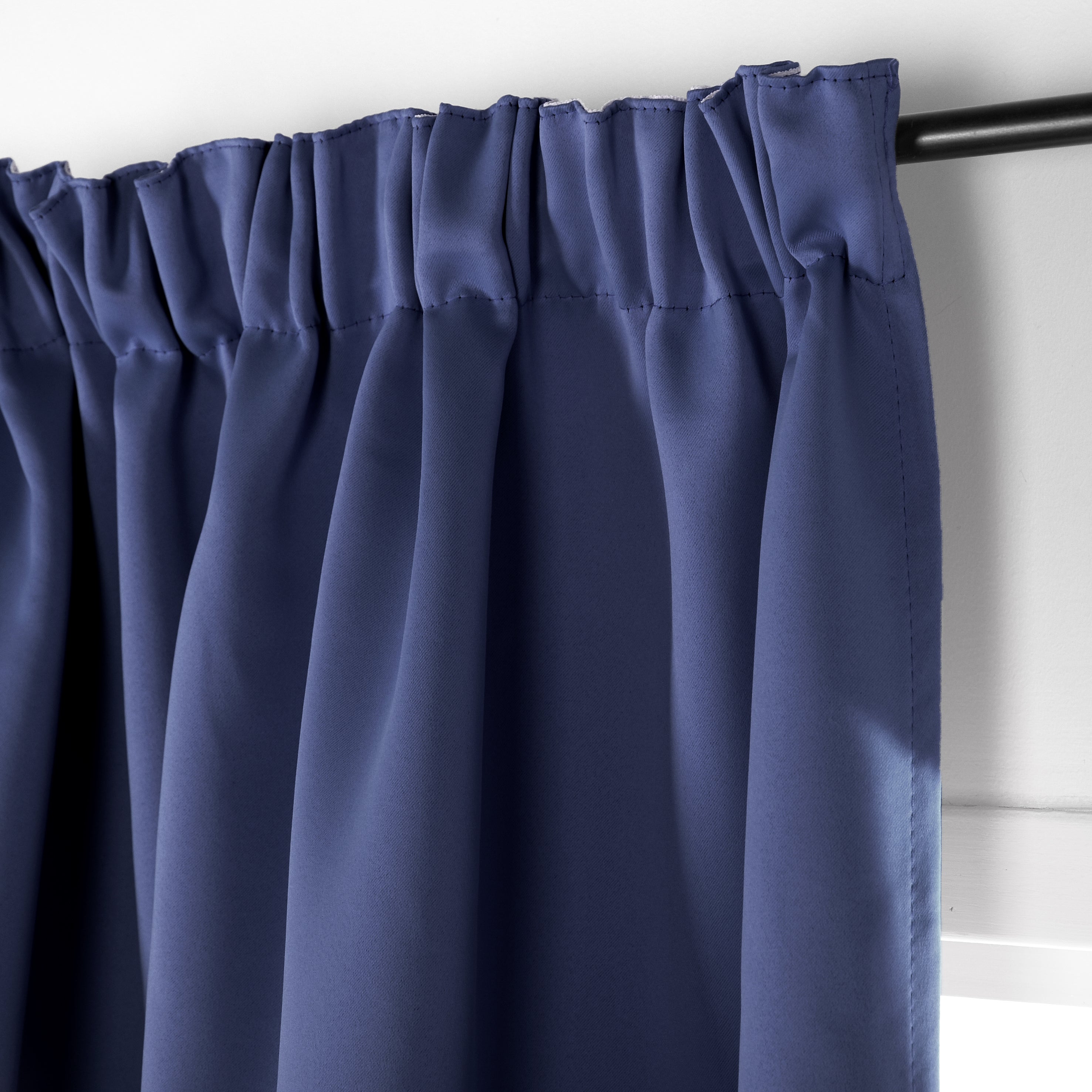 Rideau tamisant, Galon fronceur, bleu H.250 x l.140 cm | Leroy Merlin