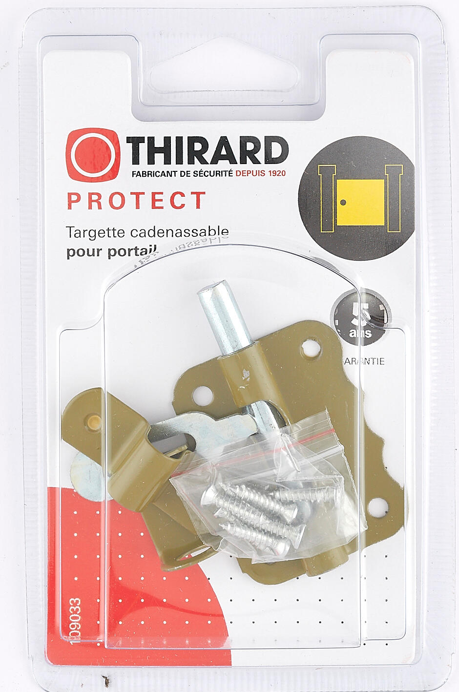 Verrou THIRARD, acier zingué bronze - 2