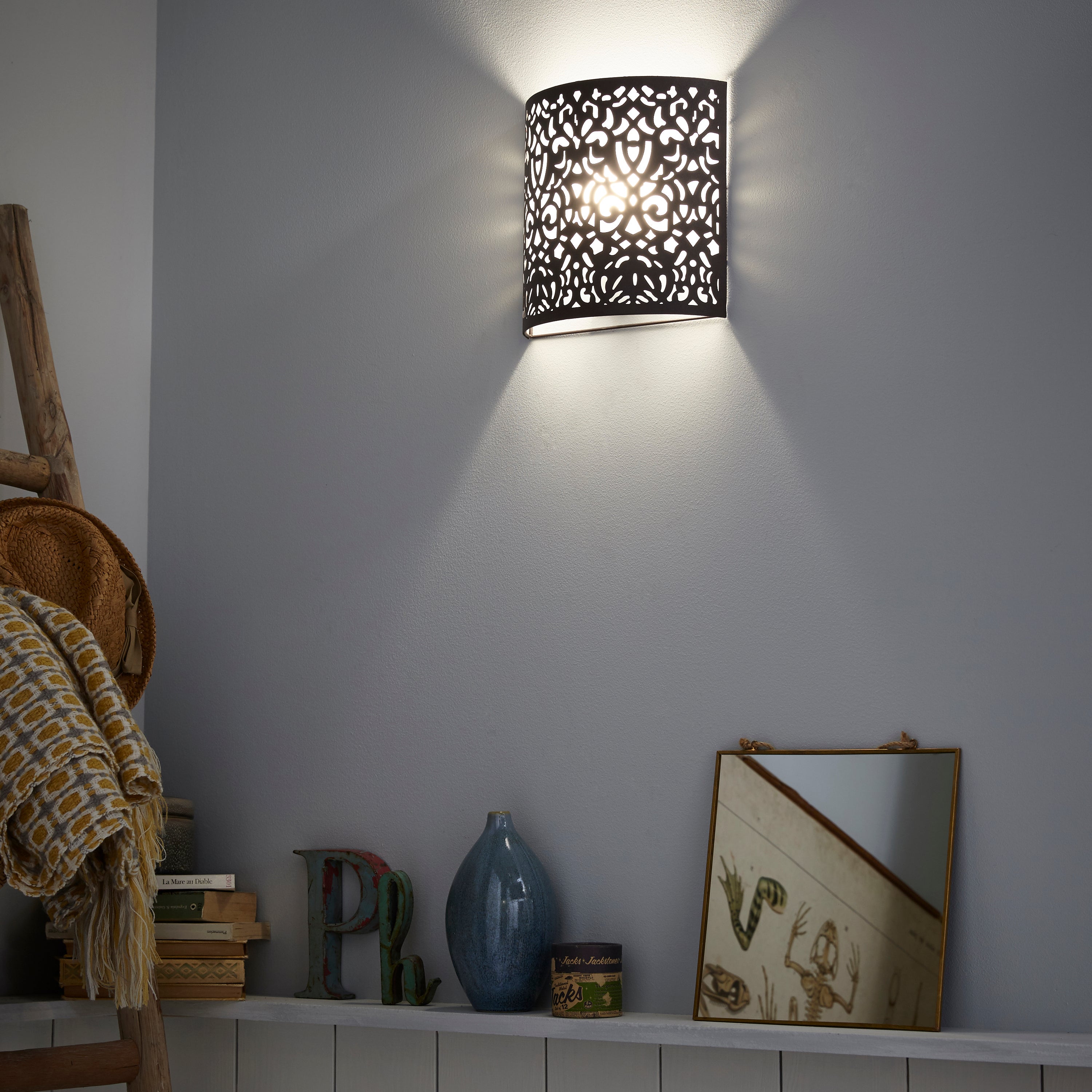 Applique E27 métal, noir, Abra, INSPIRE - 3