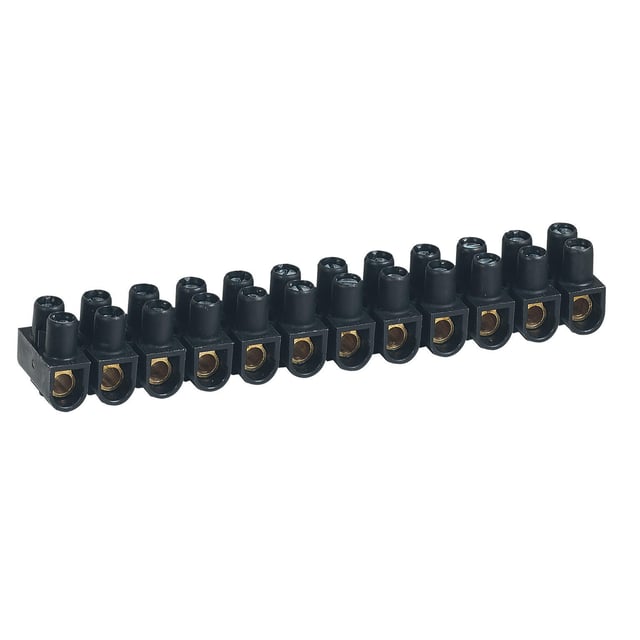 Barrette de 12 dominos électriques, 16 mm² 12 pour rigide et souple LEGRAND