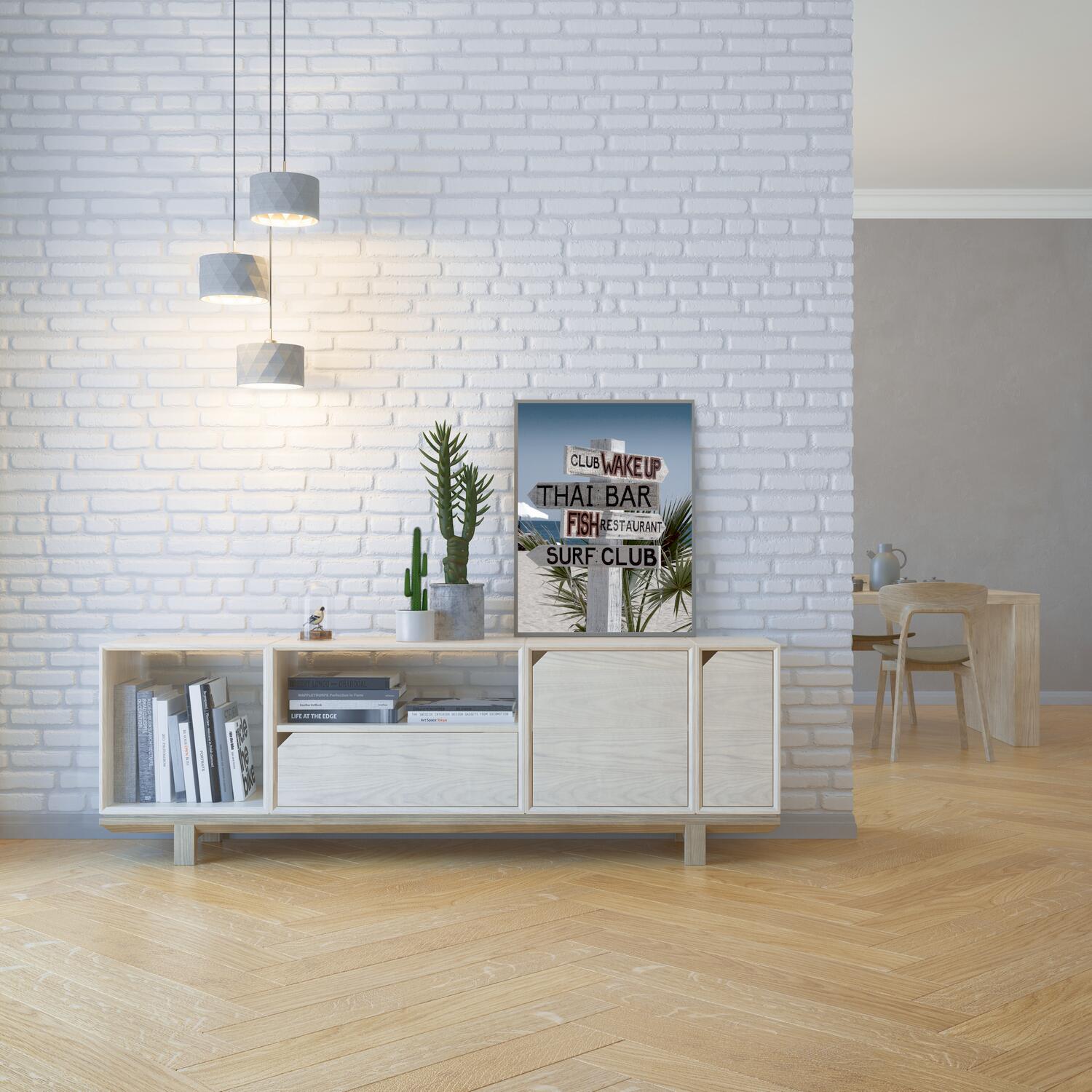 Affiche Plage, multicouleur EDITIONS BRAUN l.50 x H.70 cm - 3