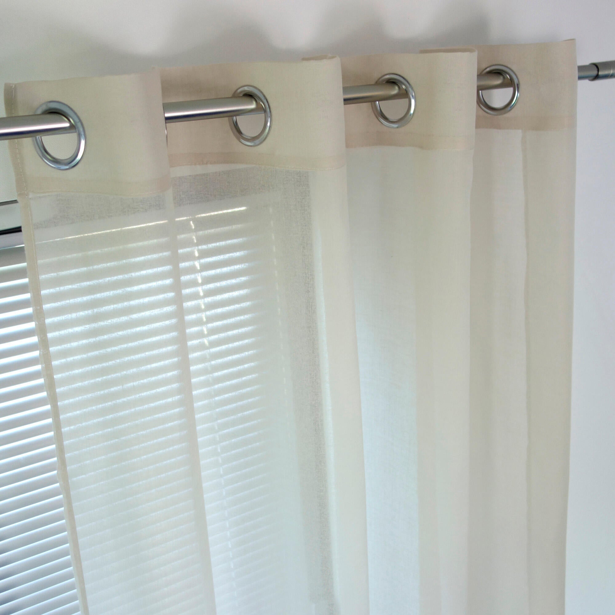 Voilage tamisant, Niagara, gris H.260 x l.140 cm - 4