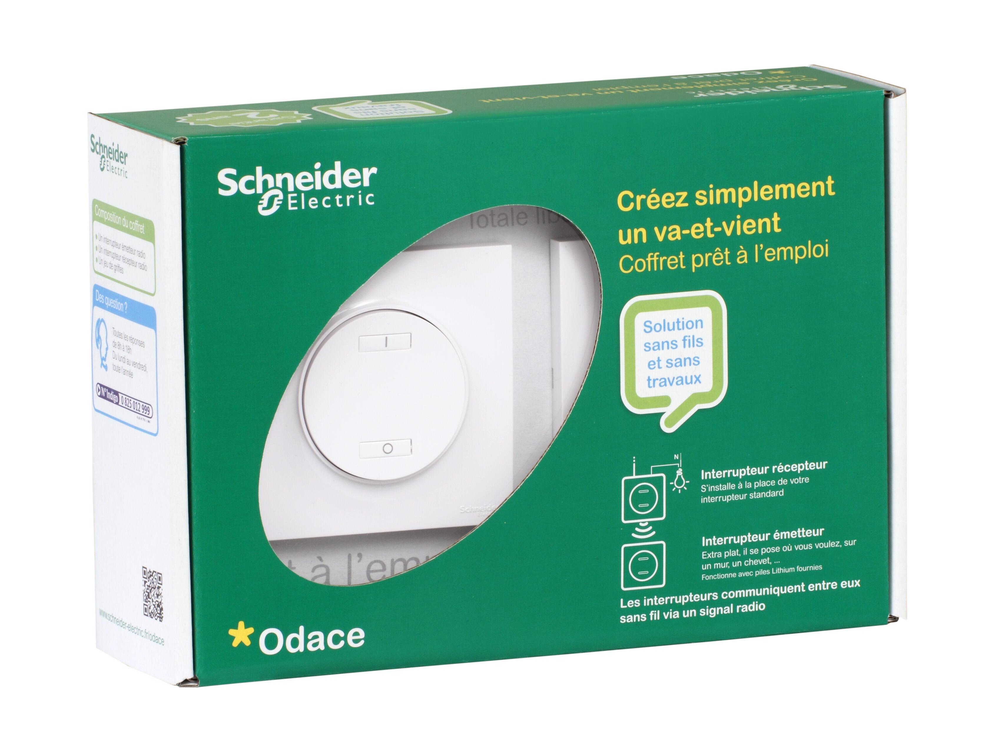 Kit interrupteur vaetvient sans fil complet SCHNEIDER ELECTRIC Odace — free download