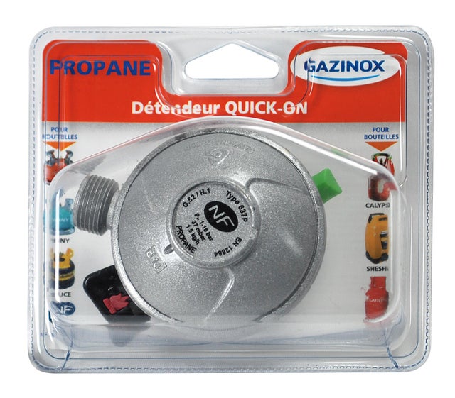 Détendeur inox gaz propane 5, H.6.5 cm GAZINOX