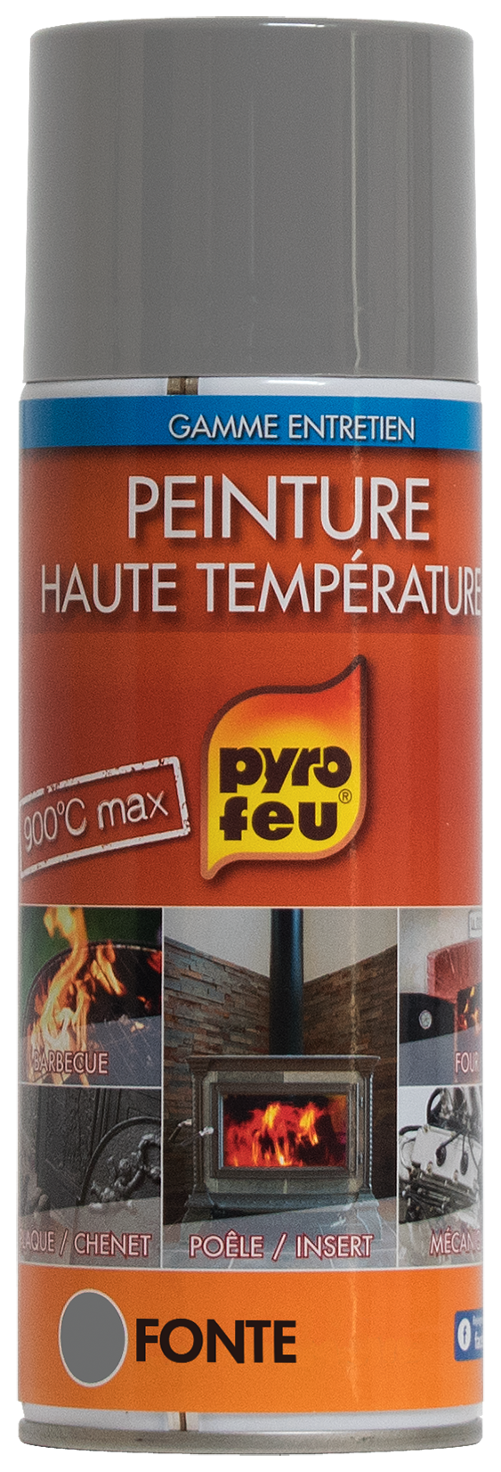 Peinture thermique fonte PYROFEU, aérosol de 400 ml Leroy Merlin — free download