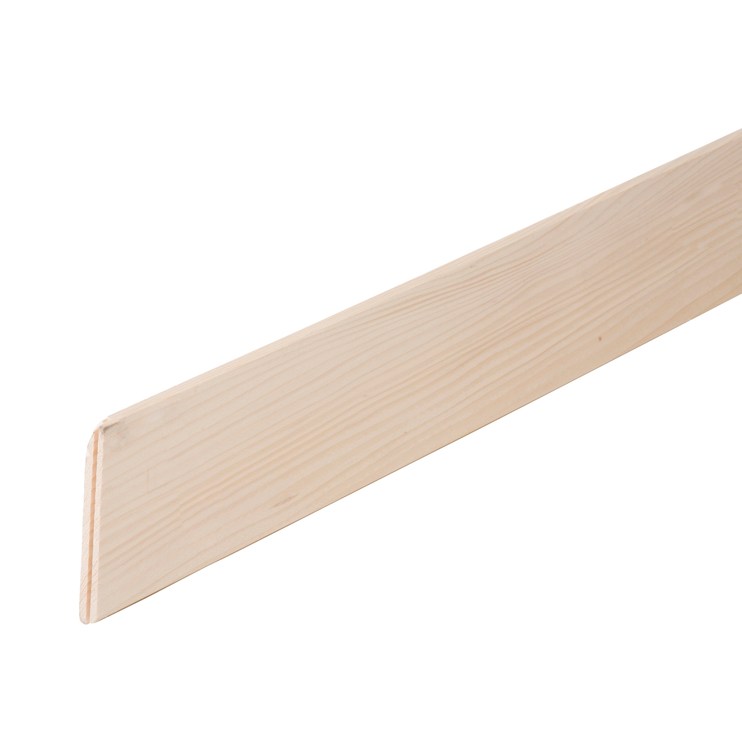 Plinthe sapin sans noeud moulurée à doucine, 11.5 x 120 mm, L.2.45 m - 2