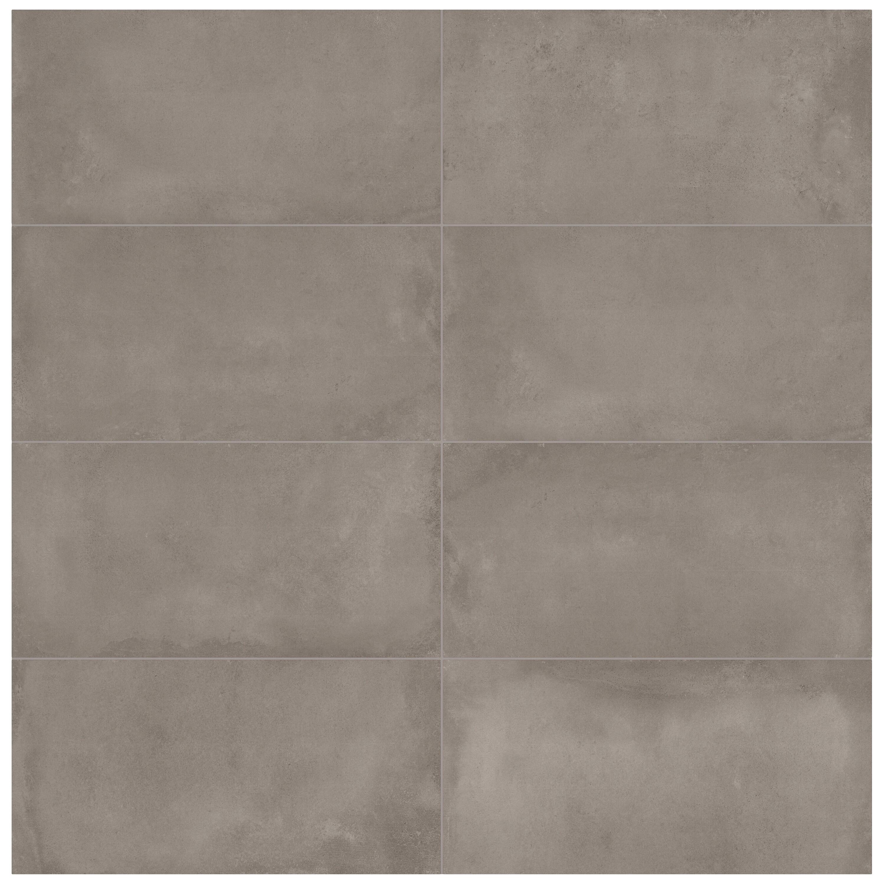 Carrelage mur intérieur/sol intérieur effet béton taupe Craft l.30.8 x L.61.5 cm - 3