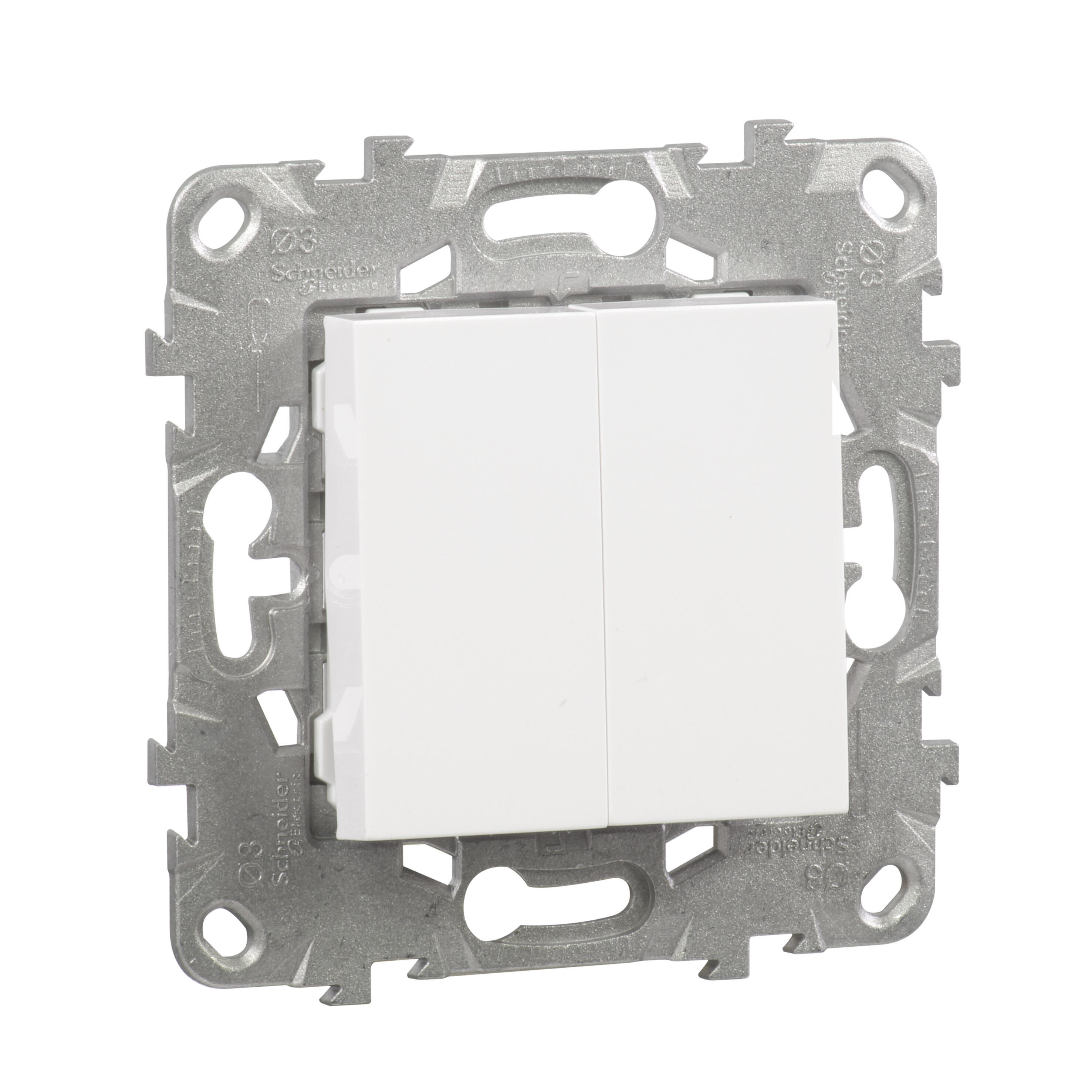 Schneider Electric - Unica - Prise Double 2P+T Pour Boîte 1P - FR