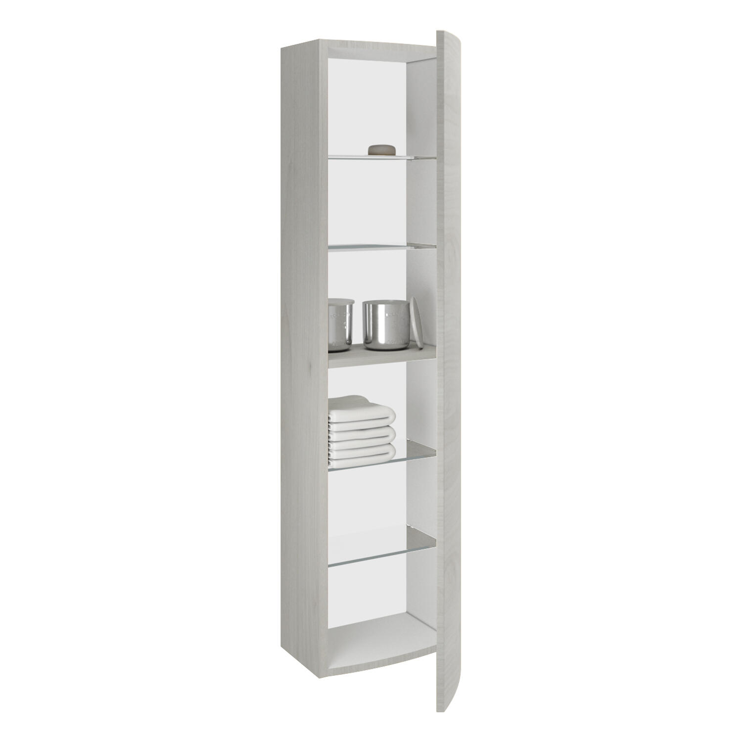 Colonna per mobile bagno Armonia 1 anta P 16 x L 33 x H 140 cm rovere nordico laccato legno - 3