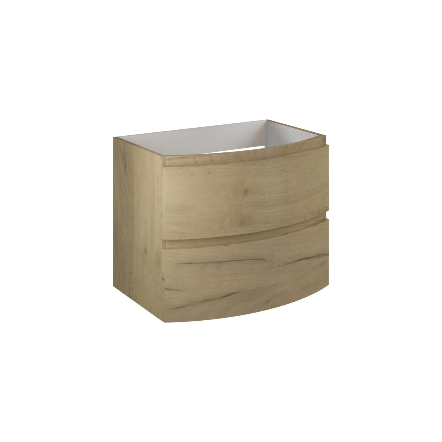 Mobile da bagno sospeso sotto lavabo L 70 x H 45 x P 46 cm marrone, 2 cassetti Armonia - 4