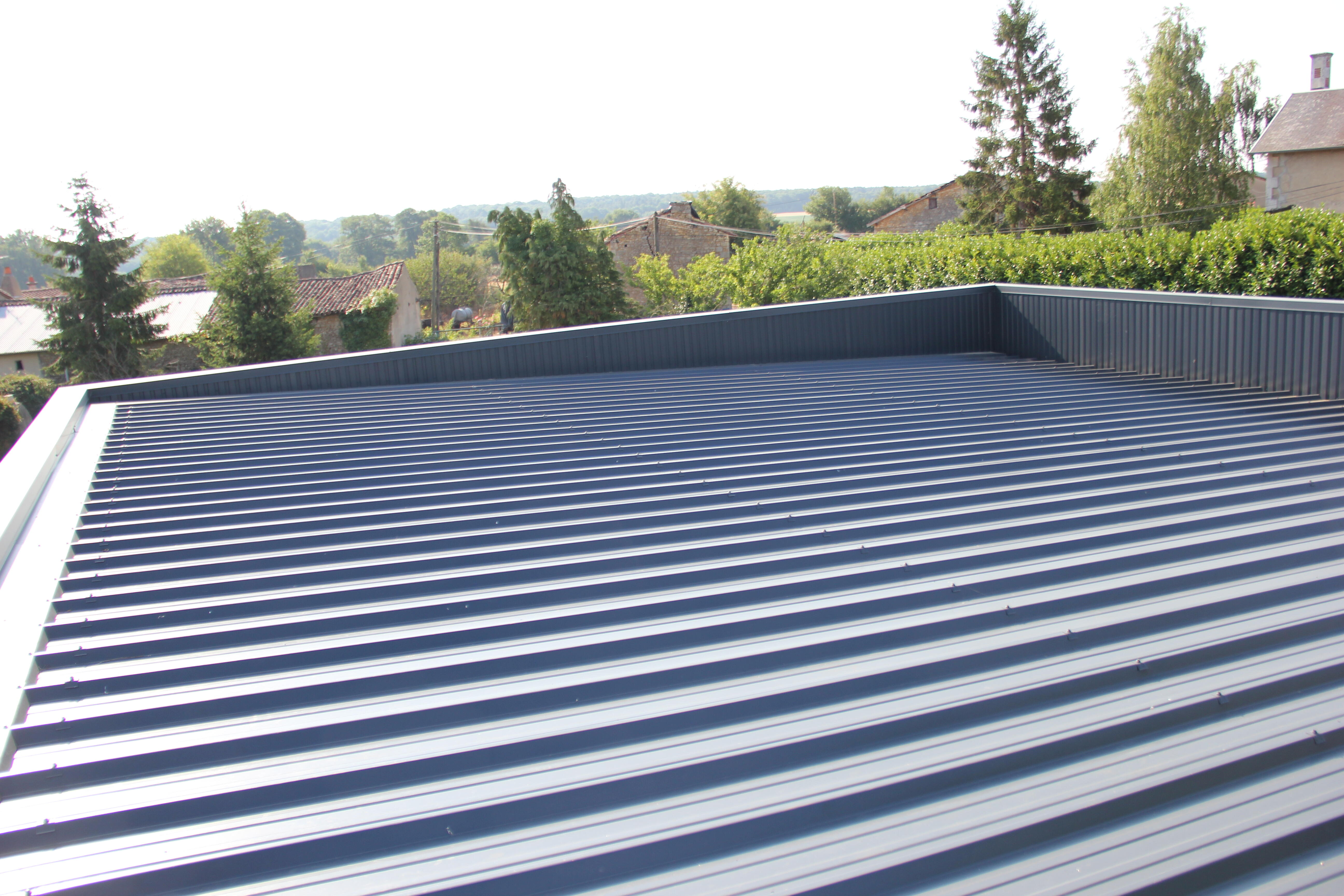 Tôle bac acier nervuré bleu anti-condensation, l.1.05 x L.3 m, H.45 mm, Ep.0.63  - 3