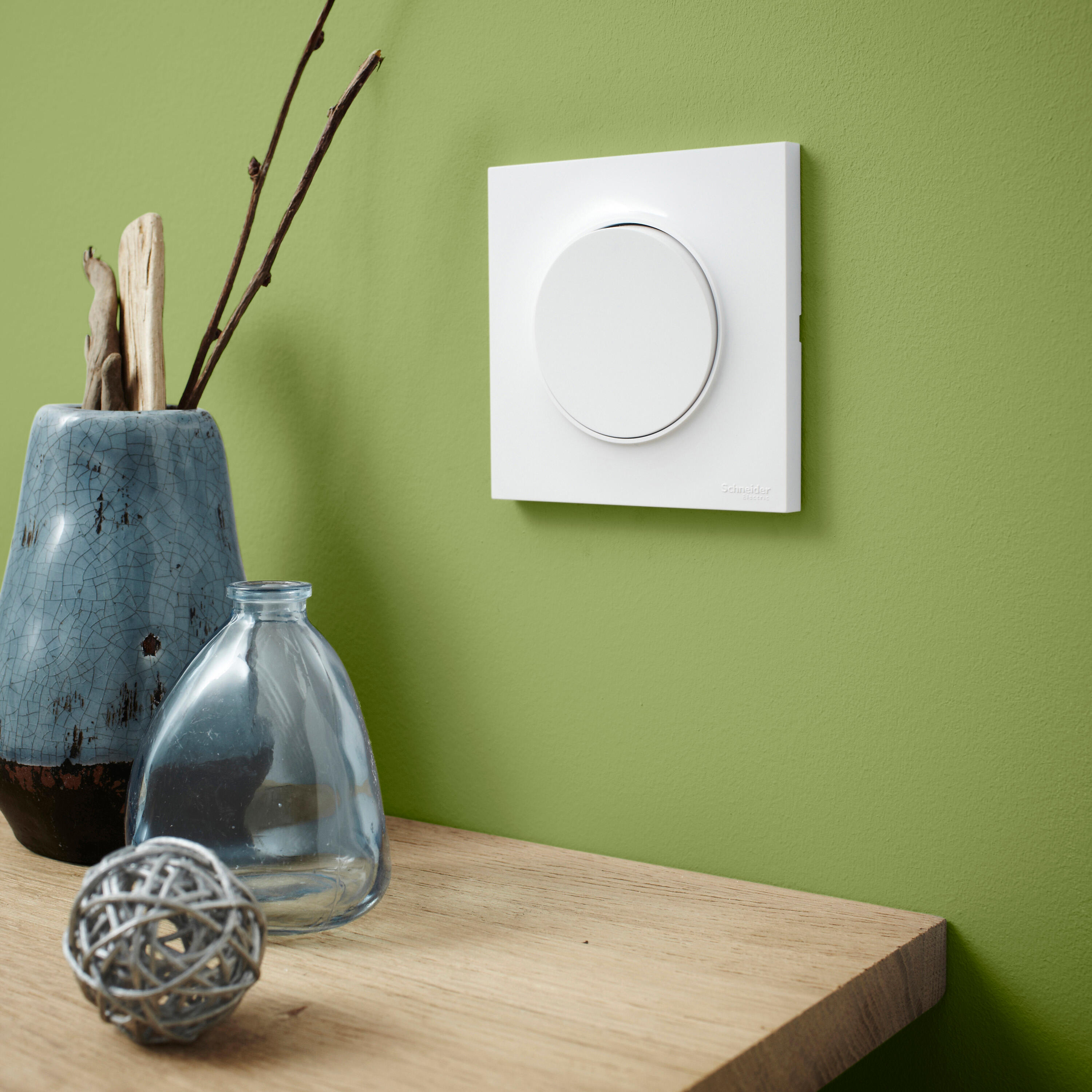Plaque simple Odace Styl, SCHNEIDER ELECTRIC, blanc - 7