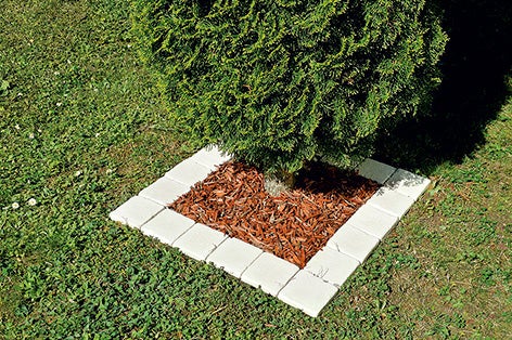 Pavé pierre reconstituée Touraine, blanc L.12 cm x l.12 cm x Ep.20 mm - 3