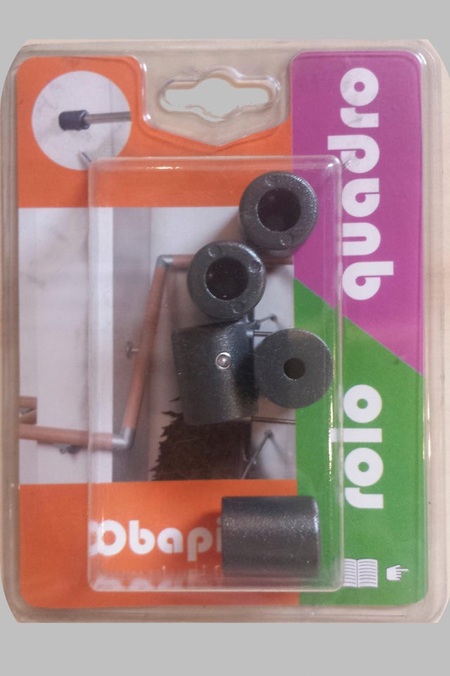 5 départs muraux tube gris foncé