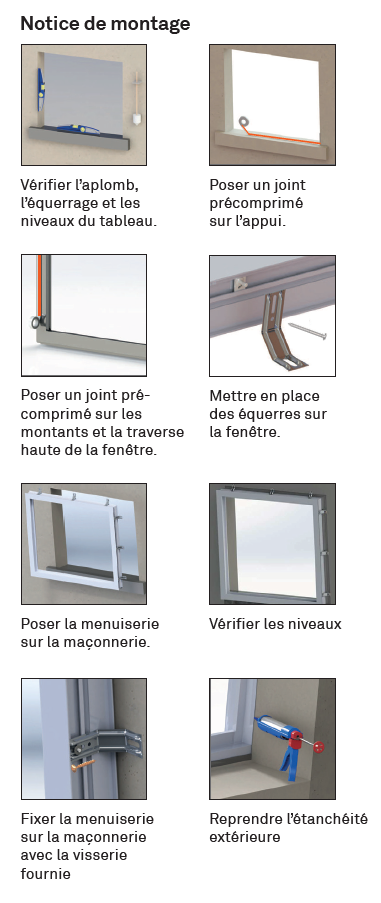 Kit de pose en applique à visser pour menuiseries PVC, bois, alu - 5