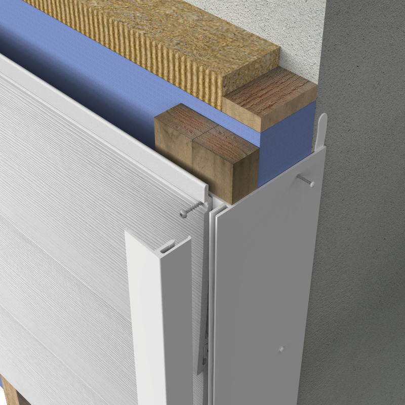 Profil battée pvc FREEFOAM Faza / solid blanc 9003 3 m - 3