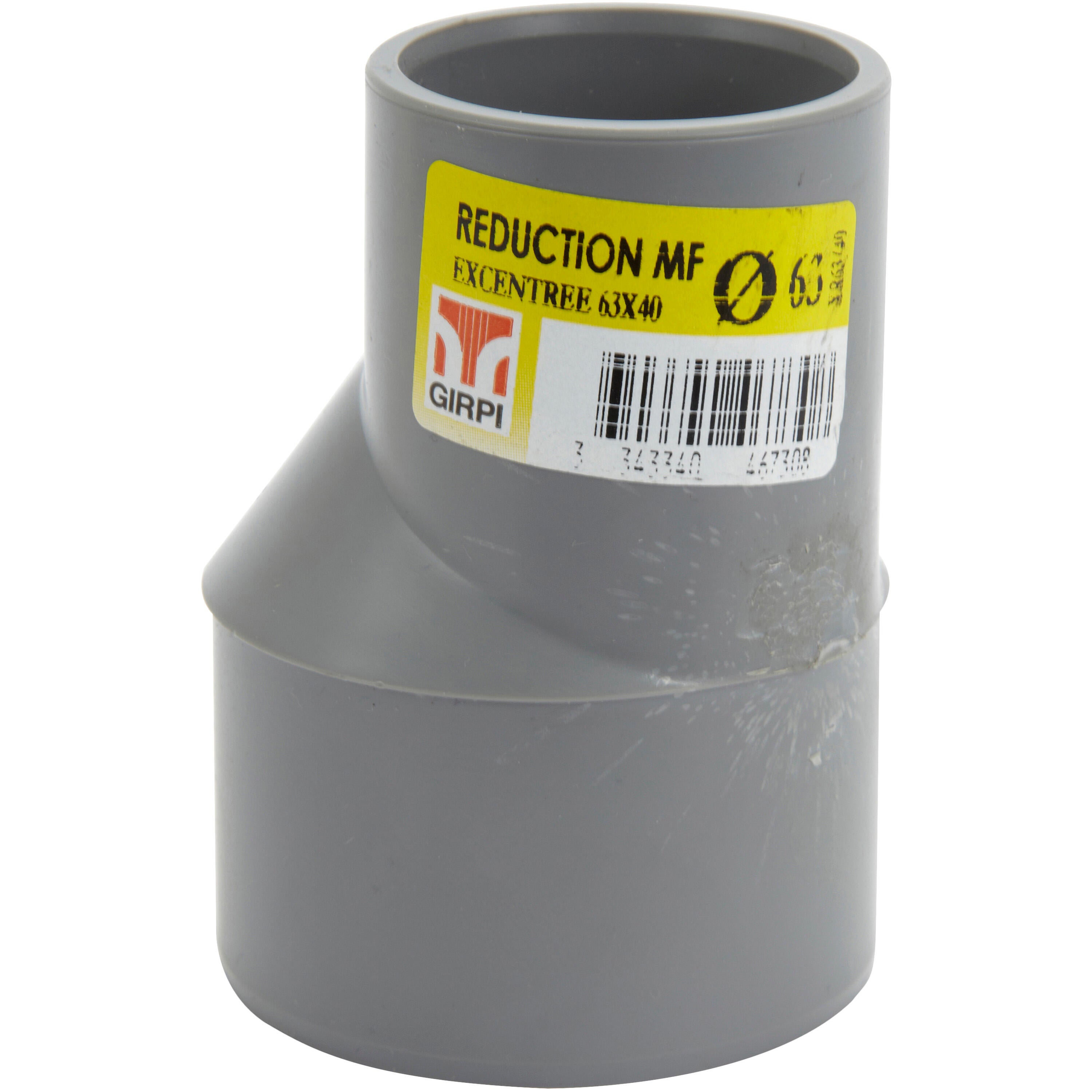 Réduction excentrée en pvc à coller, femelle / mâle, D63/40 - 2