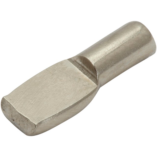 20 taquets d'étagère à enfoncer, acier chrome, Diam.4 mm