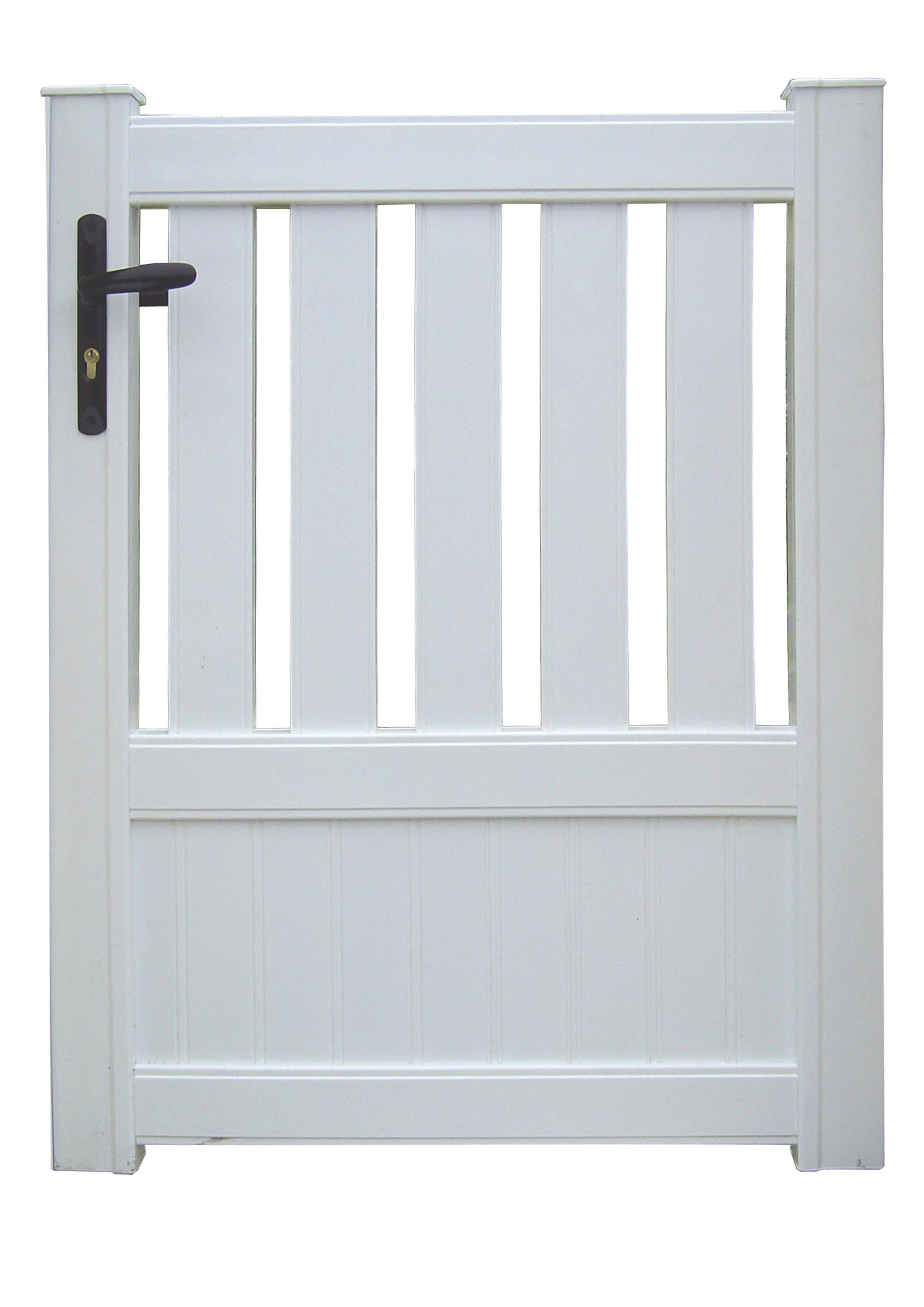 Puerta peatonal klos up de aluminio blanco 100x135 cm