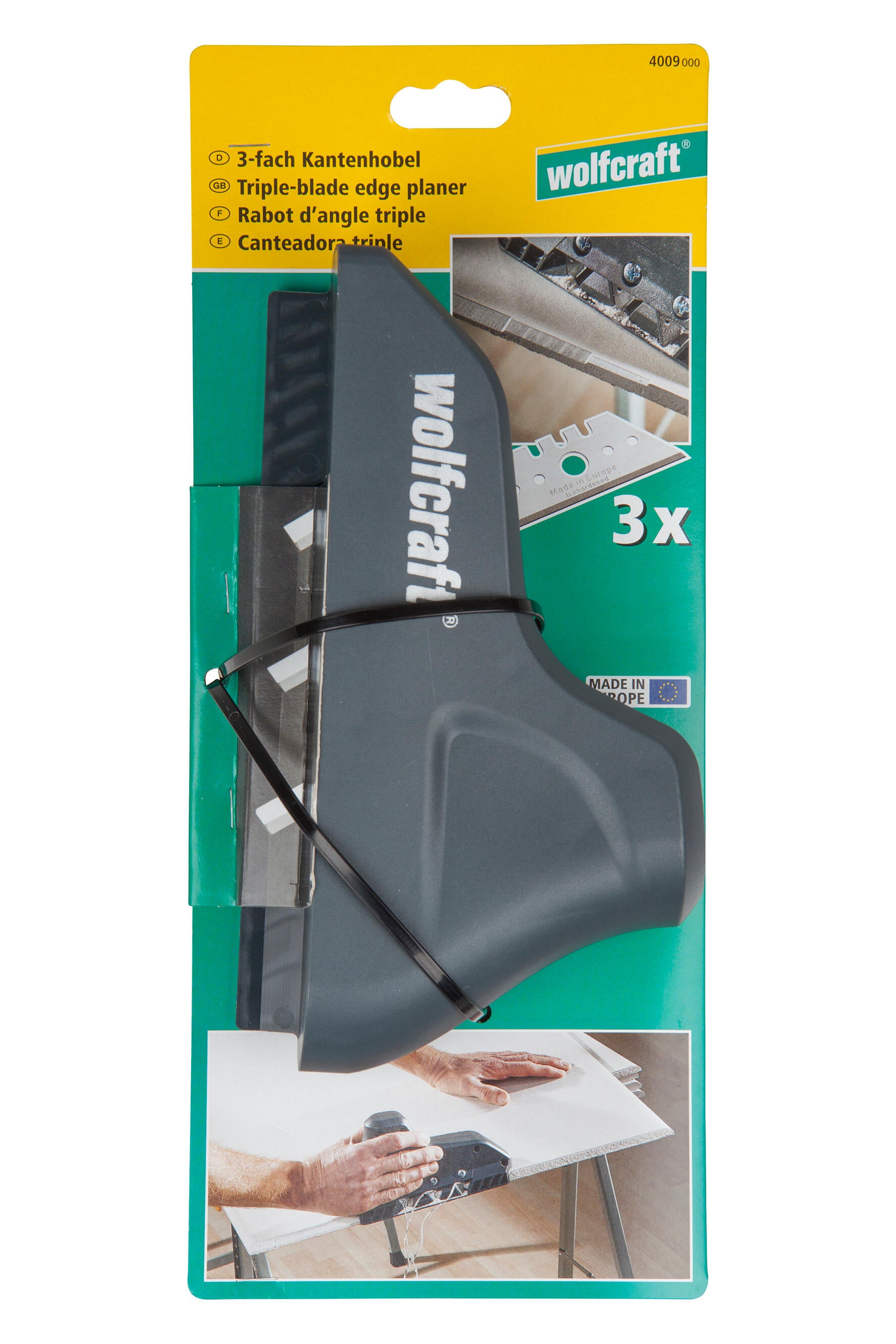 Rabot d'angle triple pour chanfreiner plaque de plâtre WOLFCRAFT - 8