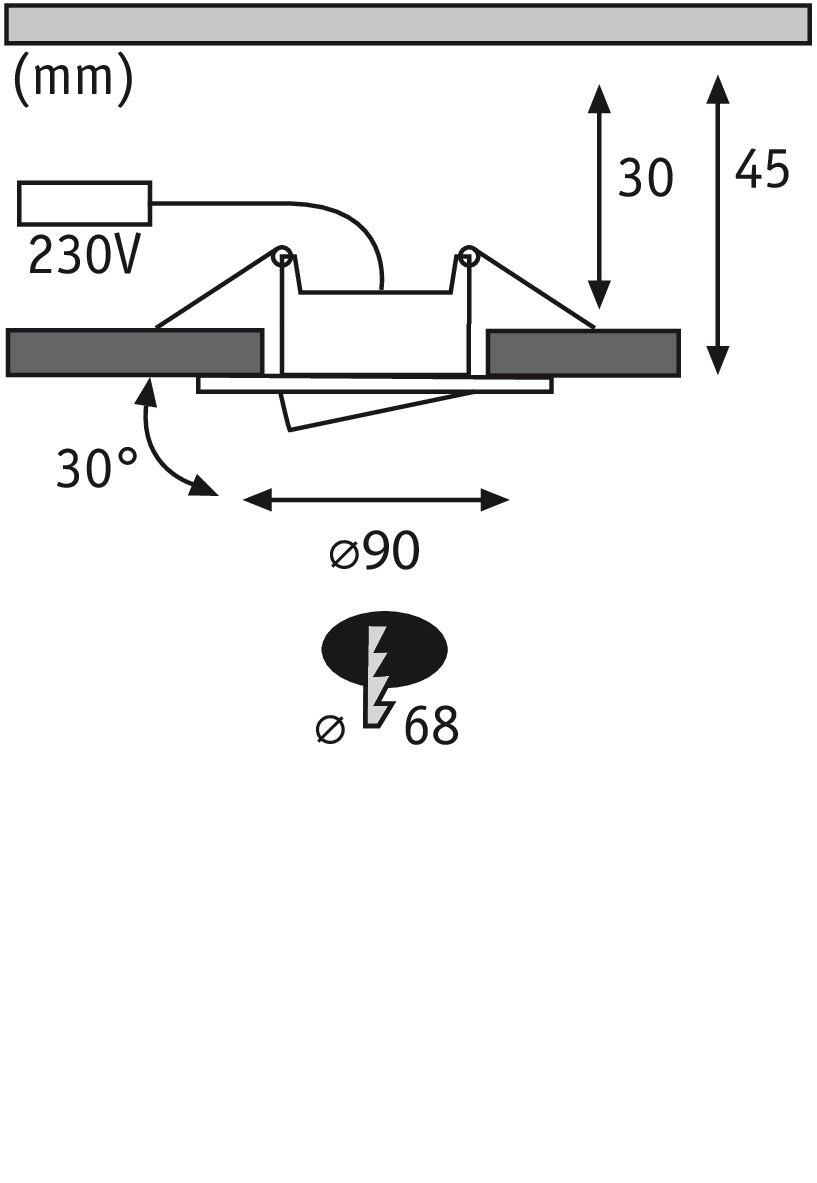 Kit 3 spots à encastrer orientable Calla LED intégrée IP65 4000K PAULMANN blanc - 6