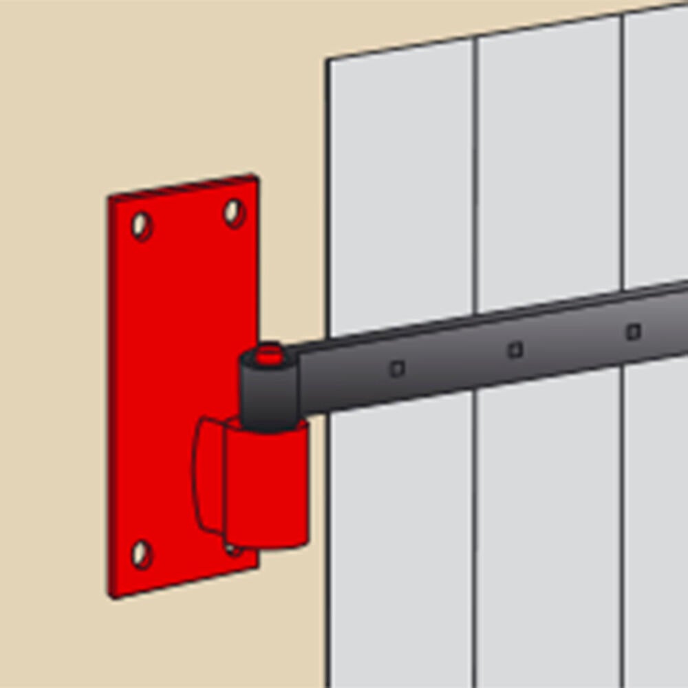 Gond sur platine en acier noir prépeint, H.180x Diam.14 mm AFBAT - 2
