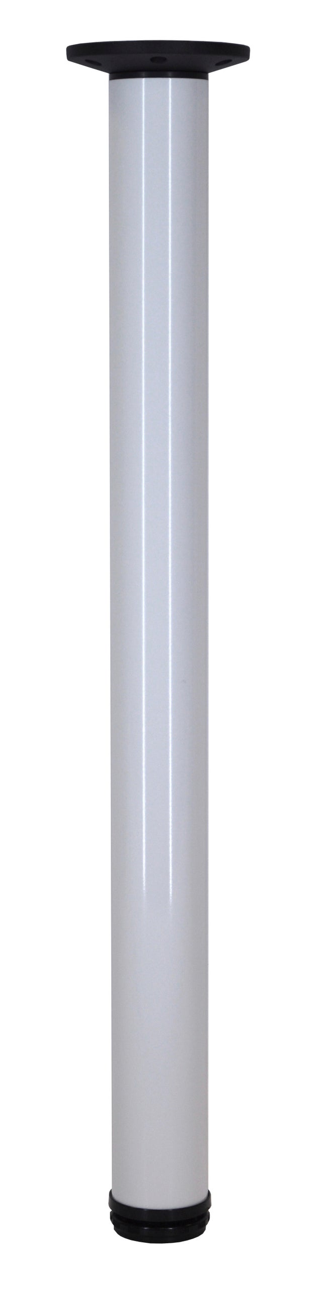 Pied de table Cime Zoom, blanc, diamètre 60 cm x hauteur réglable de 73 à 110 cm