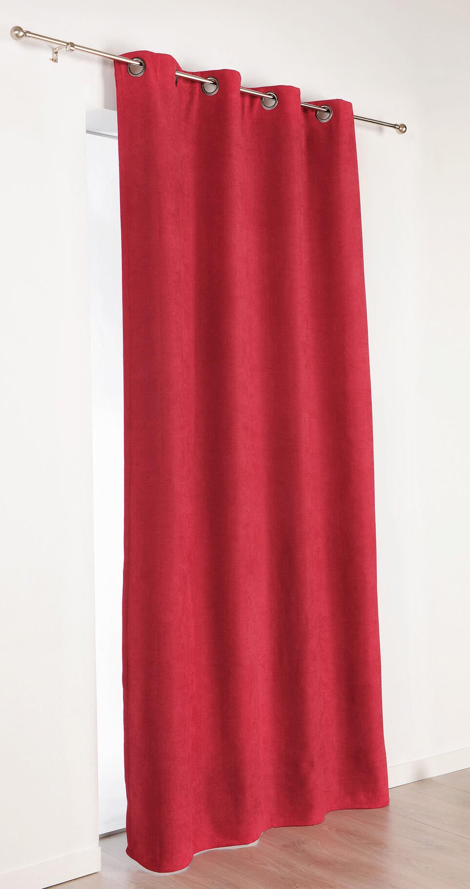 Rideau occultant thermique, Alaska, rouge H.260 x l.140 cm - 3