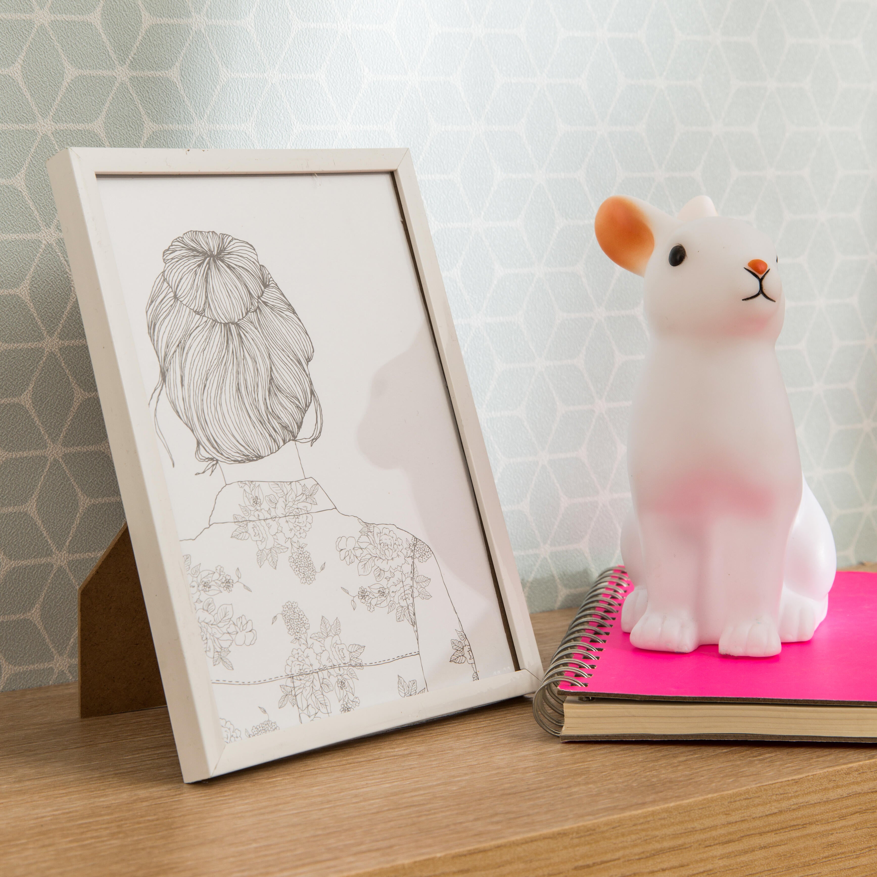 Cadre Lila, H.18 x l.13 cm blanc, INSPIRE - 5