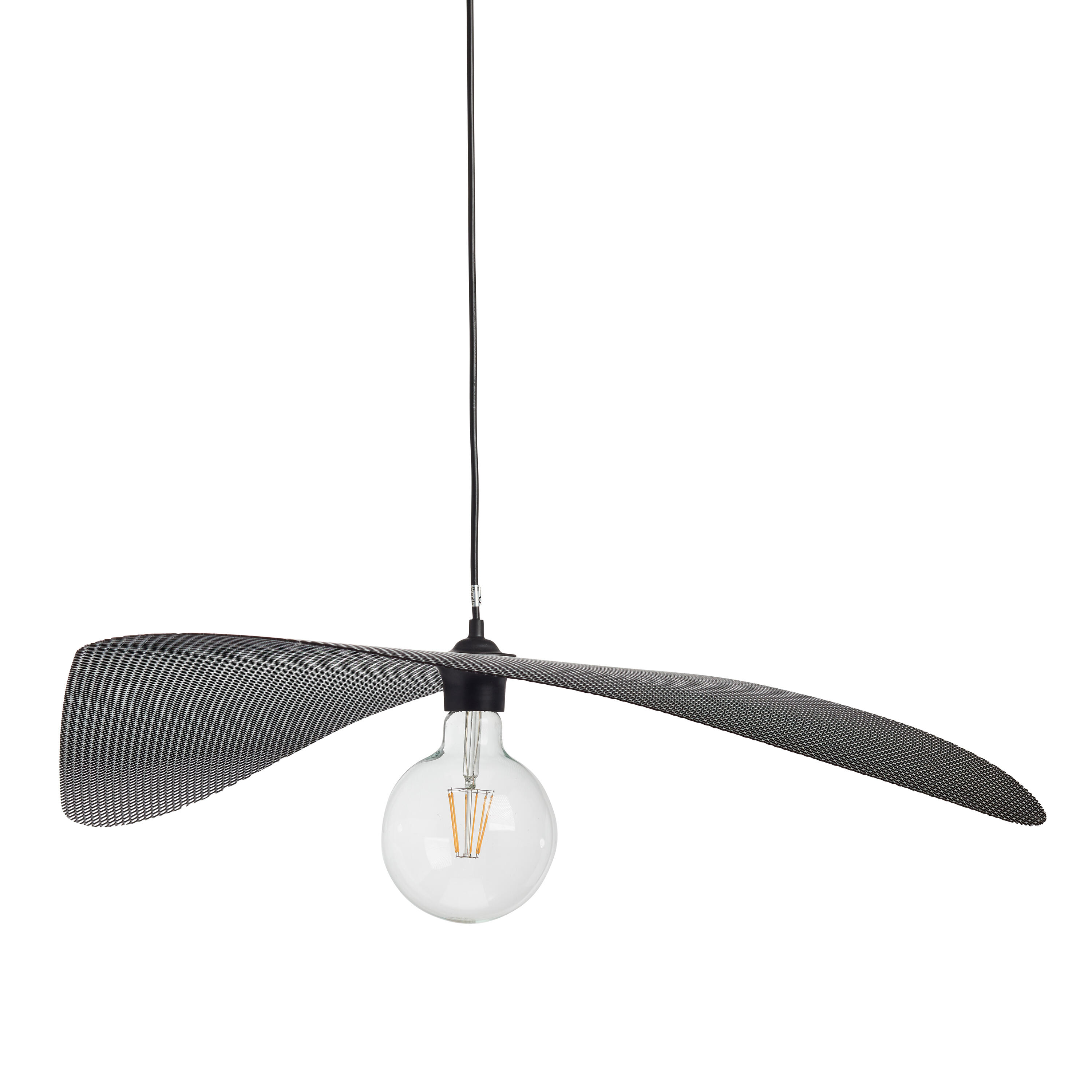 Suspension Voile acier, noir, l.77 cm, E27 - 6