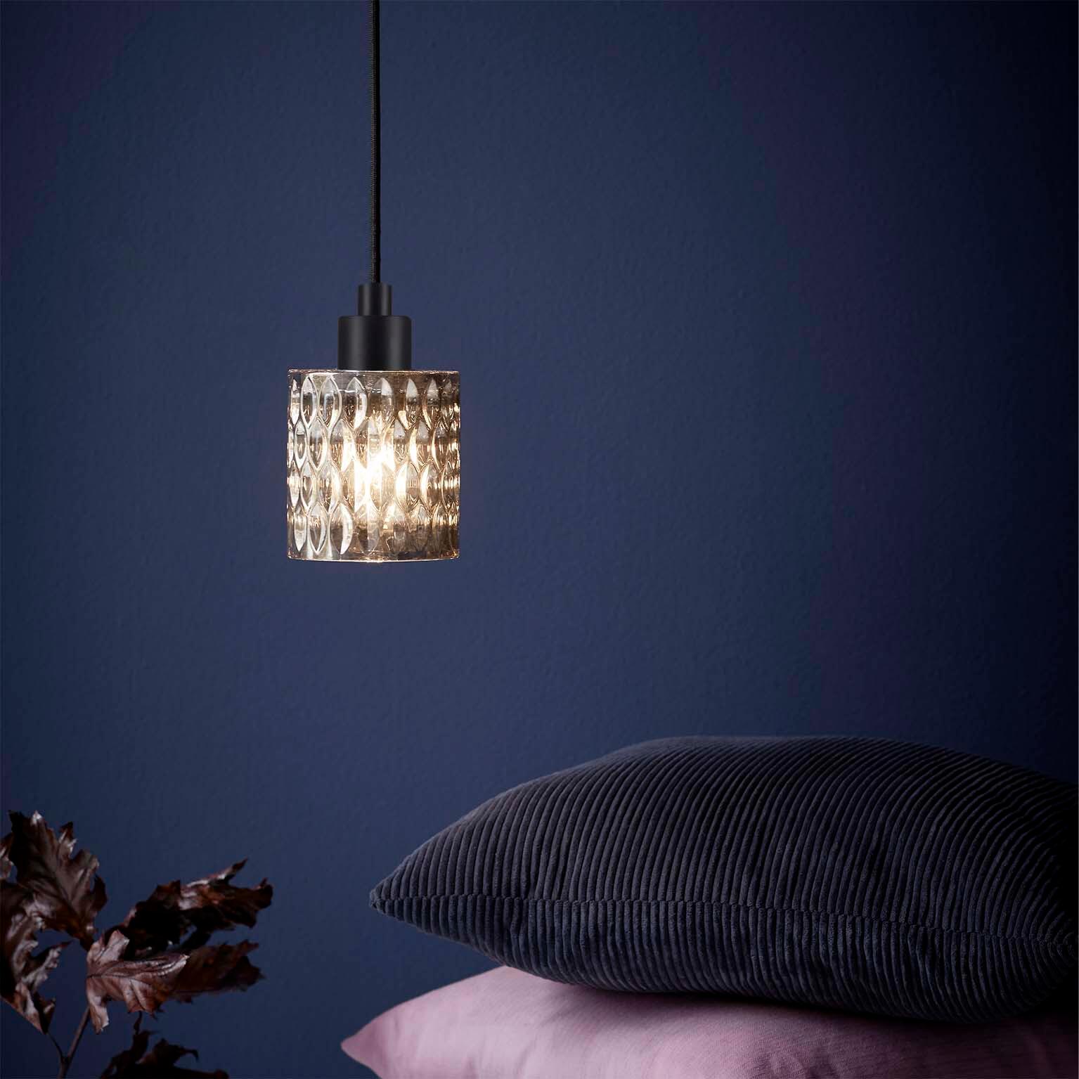 Suspension Hollywood verre, gris, Diam.10.8 cm, E27 - 3