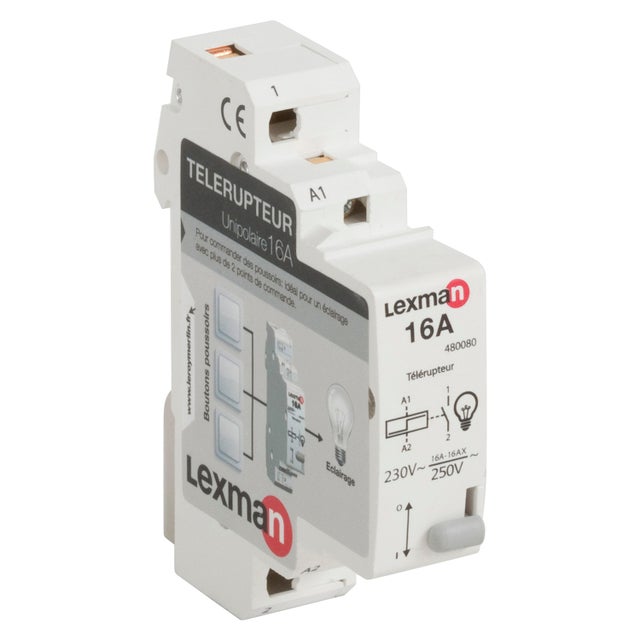 Télérupteur unipolaire LEXMAN 16 A