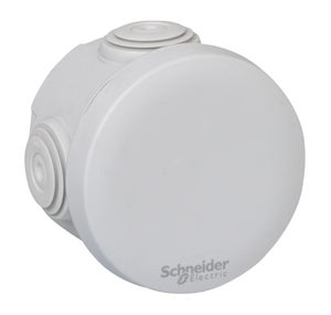 Boîte de dérivation ronde 4 entrées 60x60x40mm Mureva Box, SCHNEIDER ELECTRIC Leroy Merlin Les bons plans des petits projets avant l'été