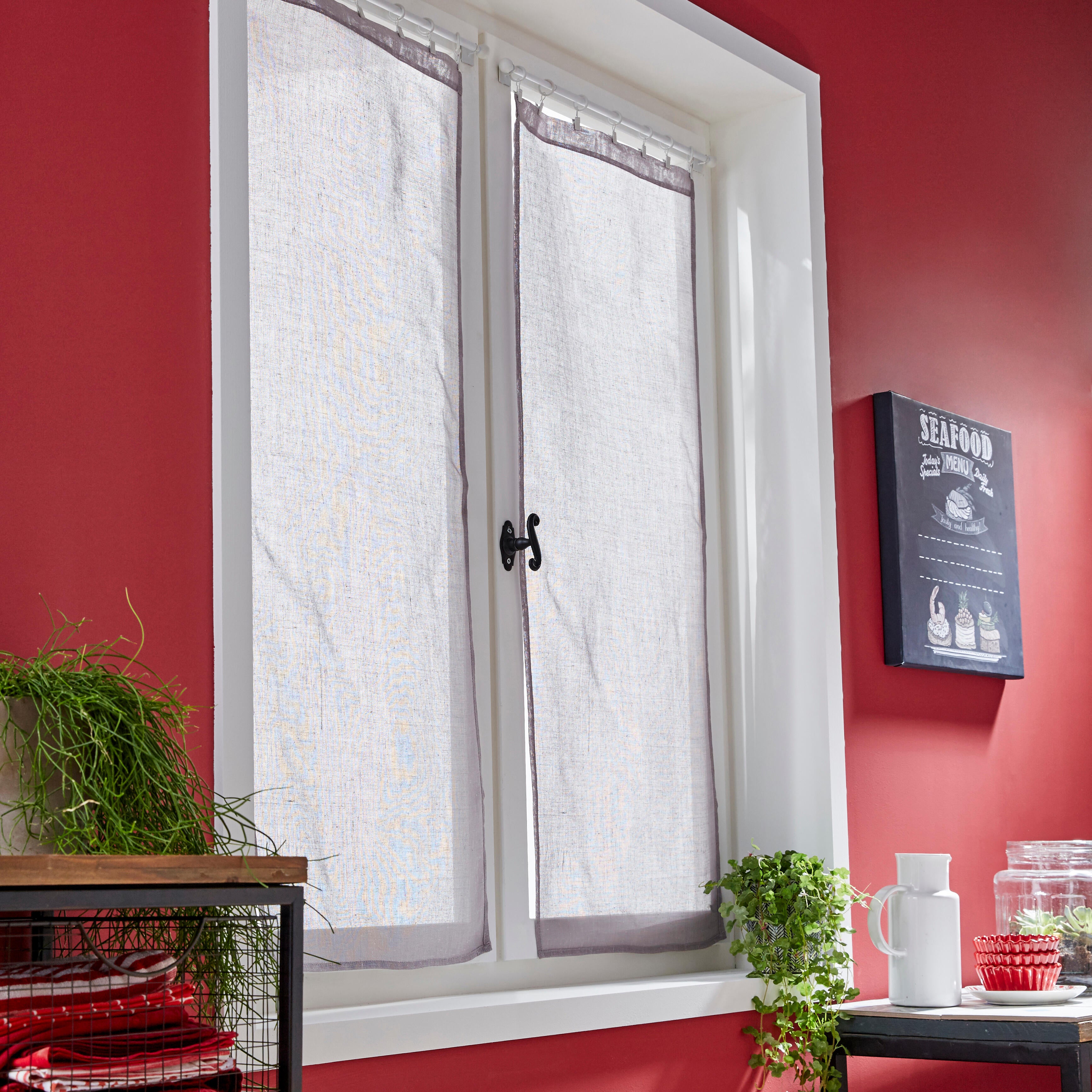 Barre de vitrage sans perçage blanc Cosy, L.38 - 70 cm, diam.10 mm, INSPIRE - 6