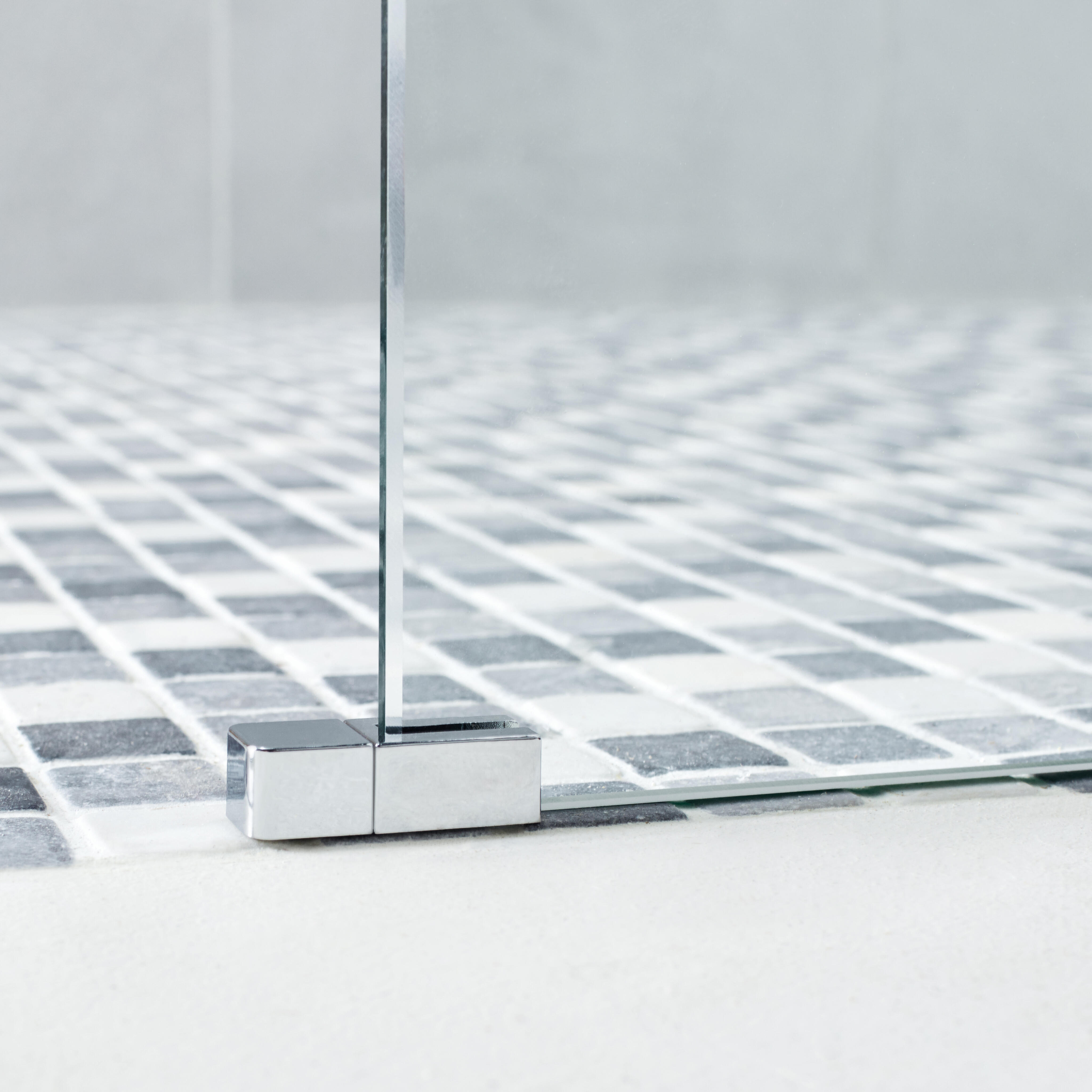 Paroi de douche à l'italienne verre sérigraphié, l.70 cm, Ep.6 mm chromé Easy - 6