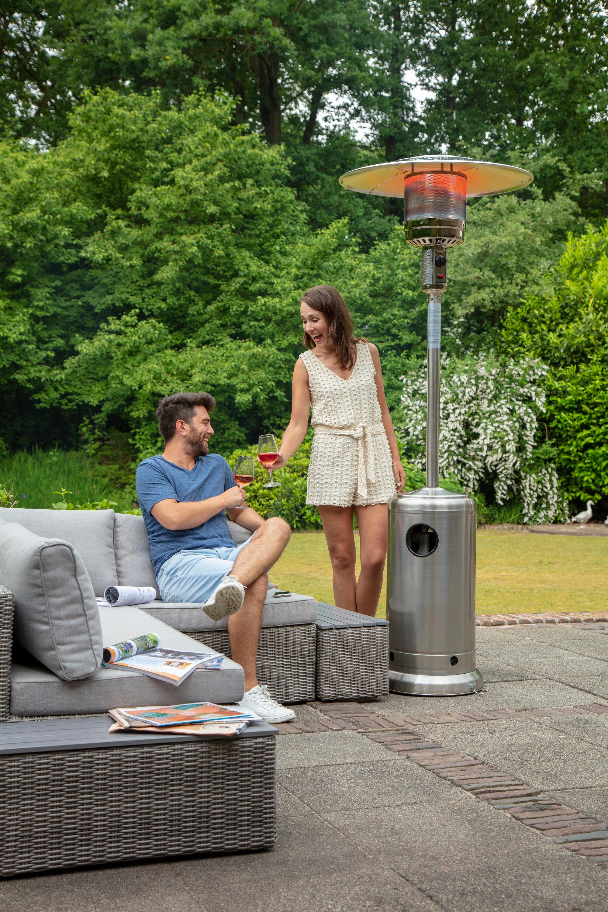 Stufa a gas da esterni  termopatio QLIMA PGU 2013 13 KW in acciaio nero - 3