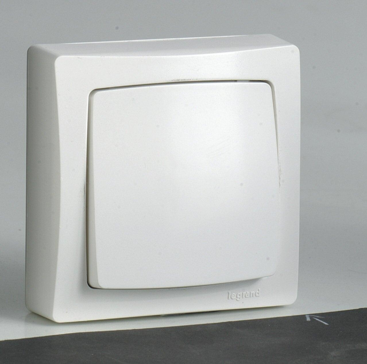 Interrupteur va-et-vient saillie complet, LEGRAND Asl, blanc - 2