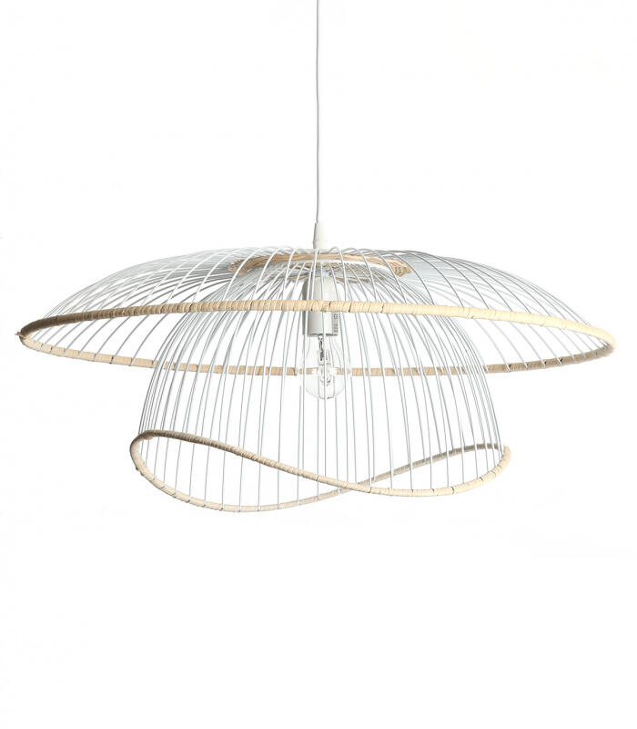Suspension Flore acier, blanc, Diam.60 cm, E27 - 3