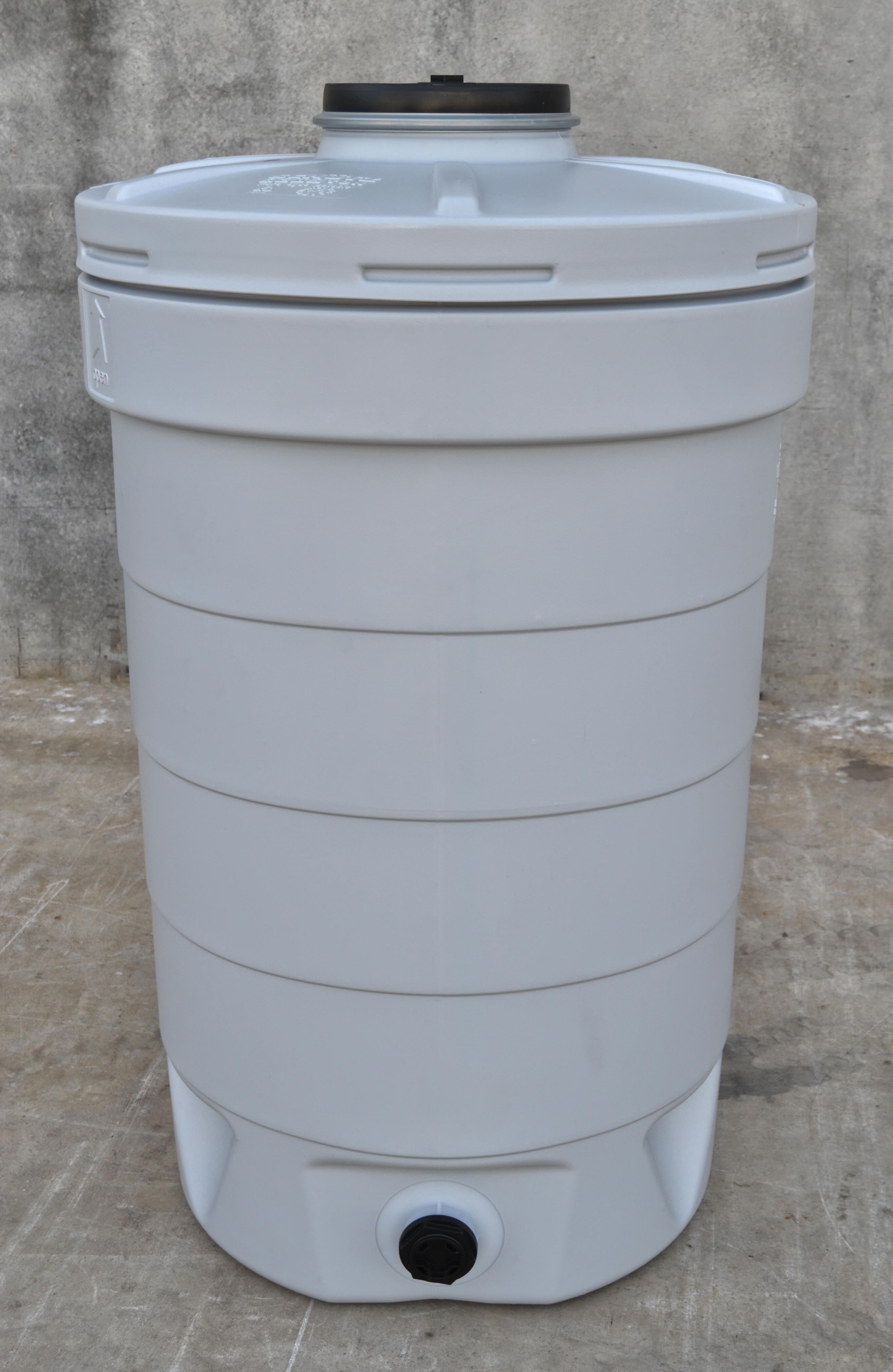 Réservoir De Récupération D'eau CORDIVARI – Cylindrique, 500 Litres, Polyéthylène Gris