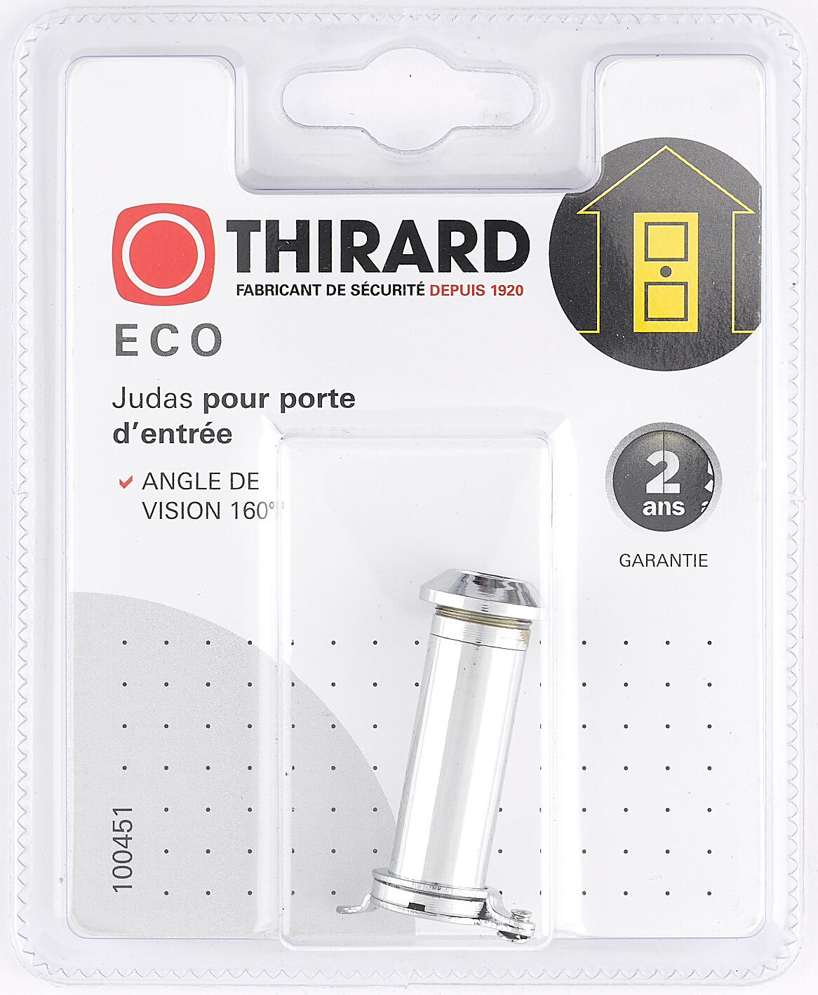 Judas optique 160 ° laiton gris THIRARD - 2