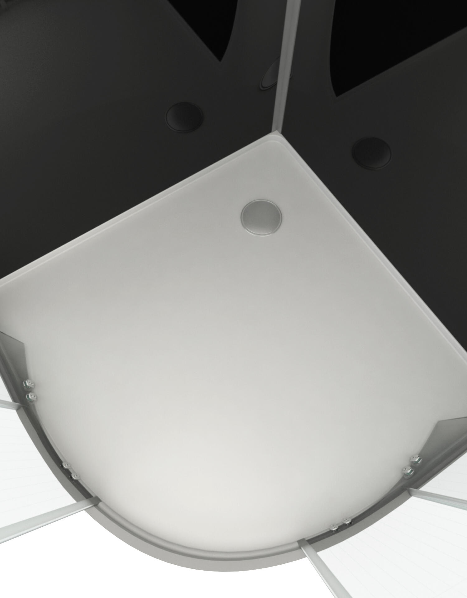 Cabine de douche 1/4 de cercle L.90 x l.90 cm, Eclipse - 3