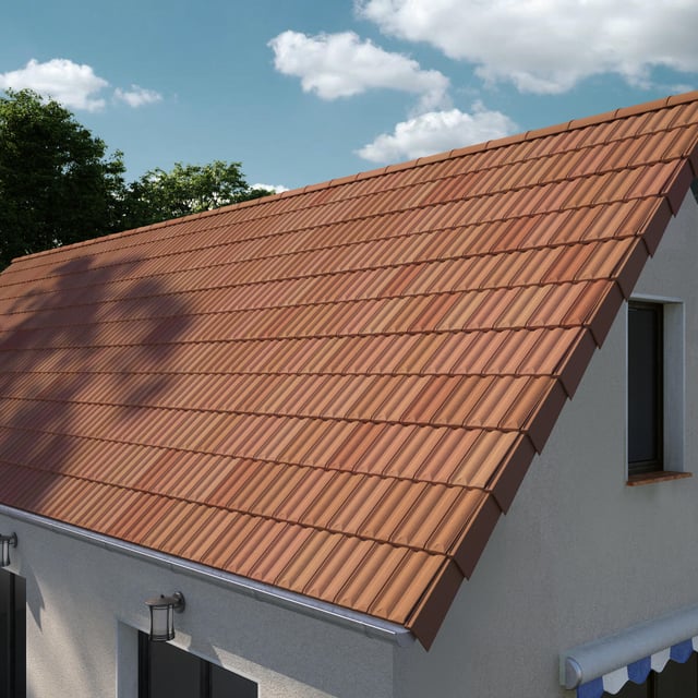 Tuile delta 10 rouge 202 Imerys