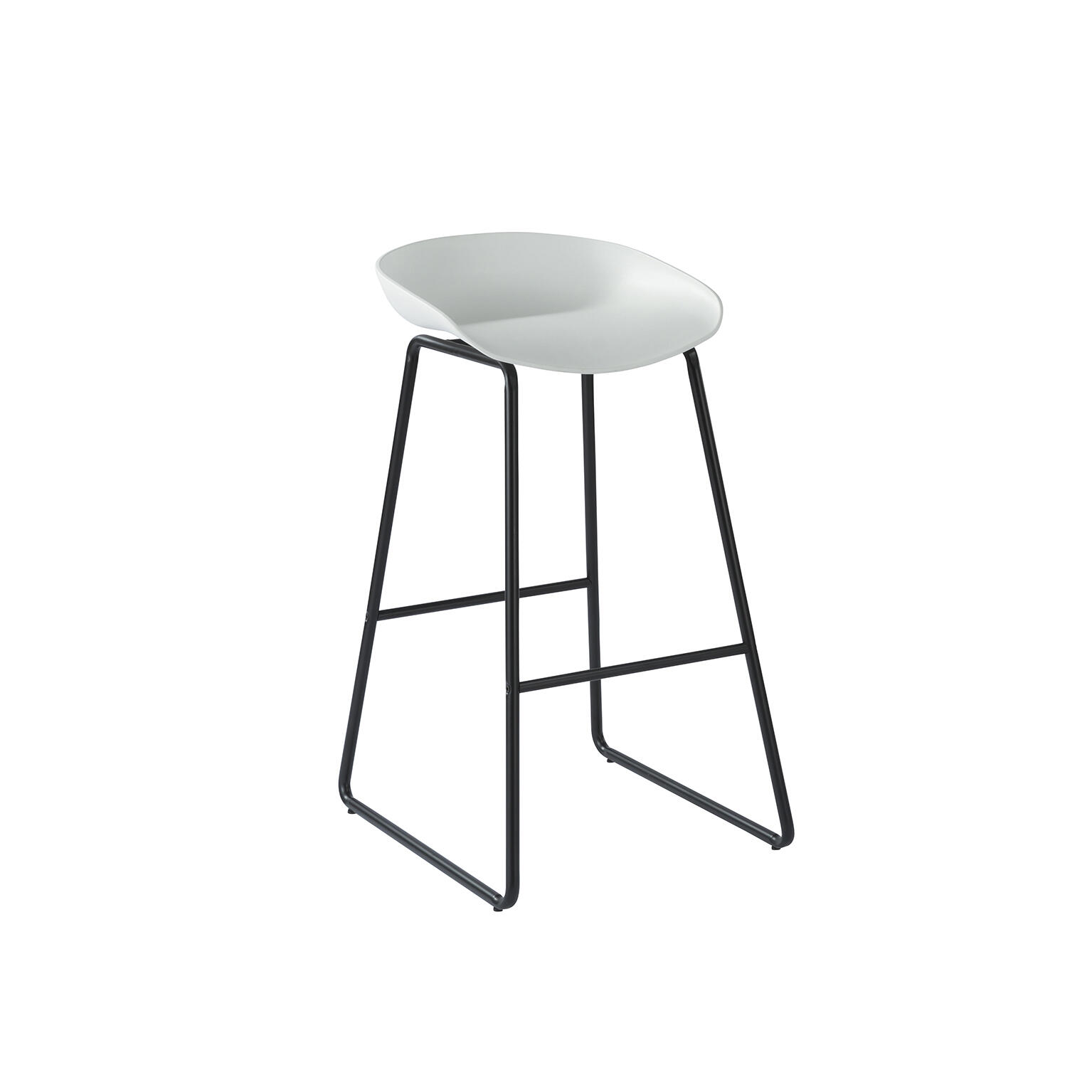 Tabouret Celi en Plastique Blanc – Lot de 2