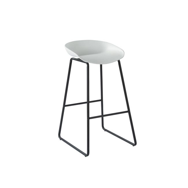 Tabouret Celi en Plastique Blanc – Lot de 2